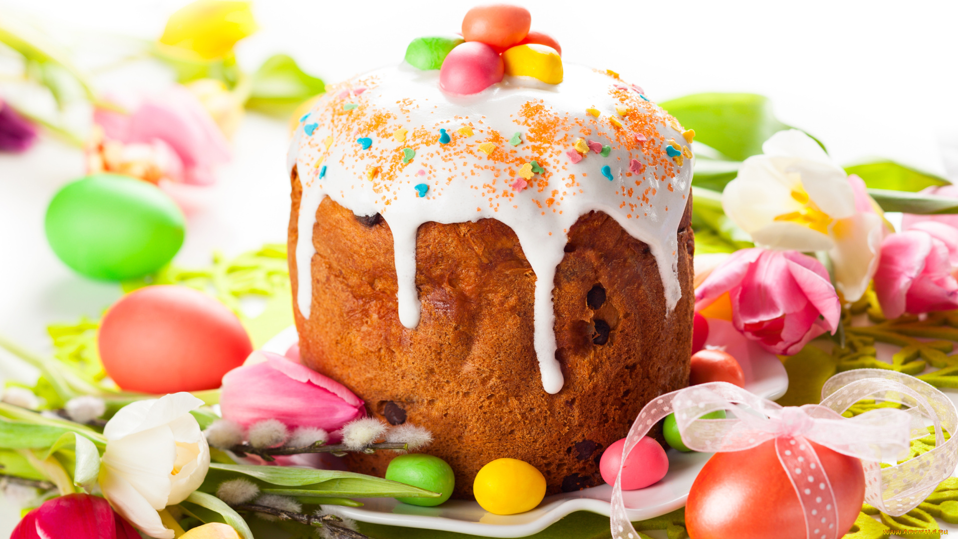 праздничные, пасха, яйца, кулич