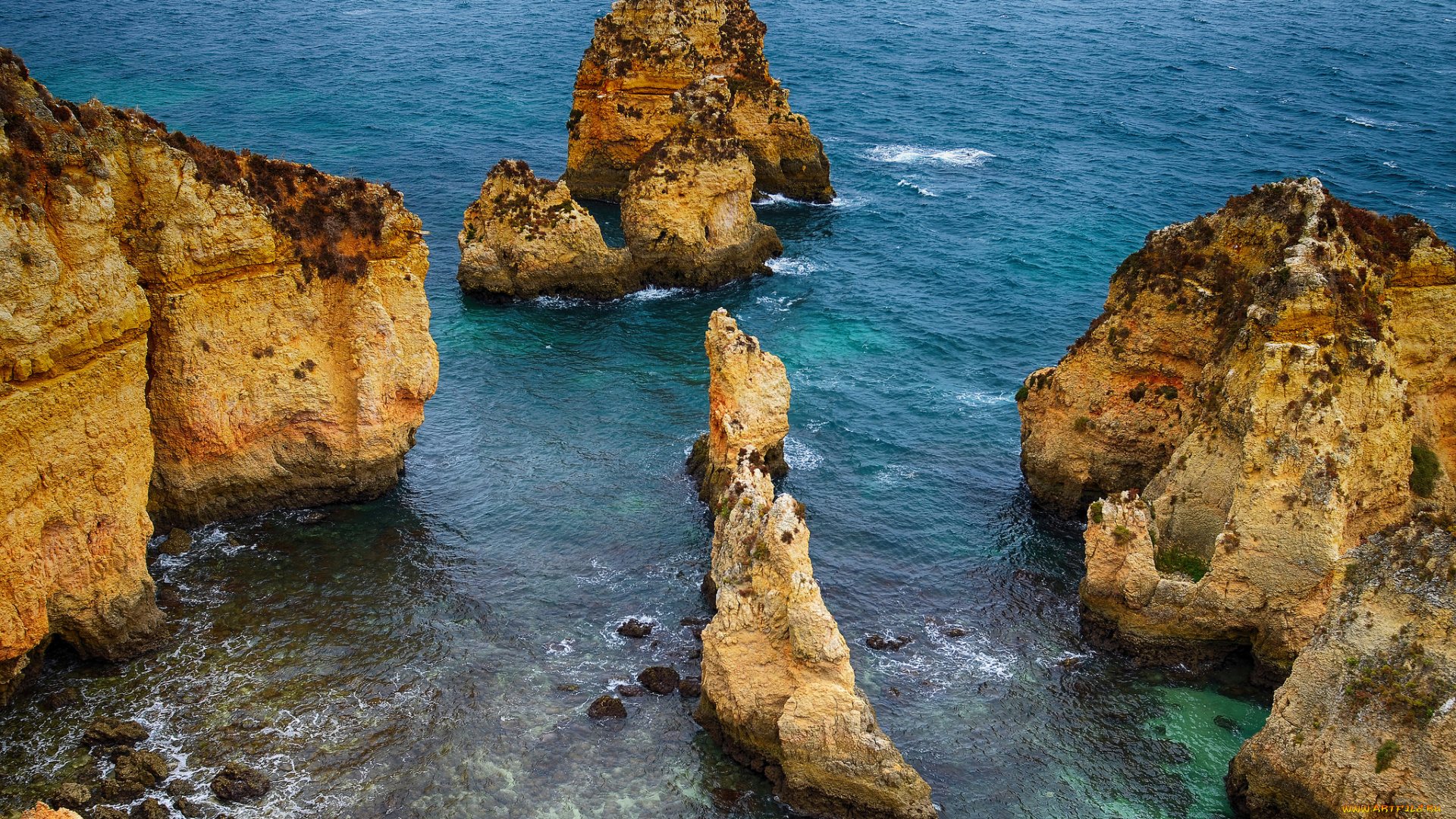 природа, побережье, океан, скалы