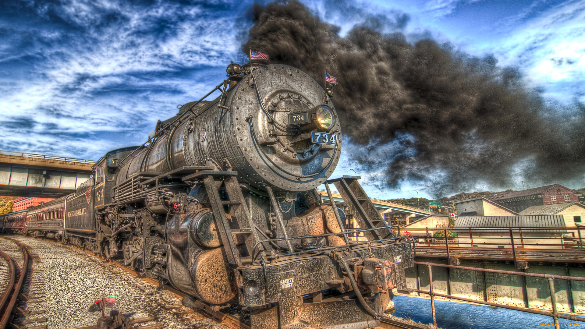 техника, паровозы, train, hdr