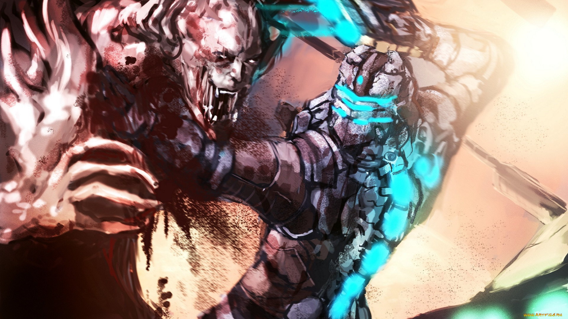 видео, игры, dead, space, бой, монстр