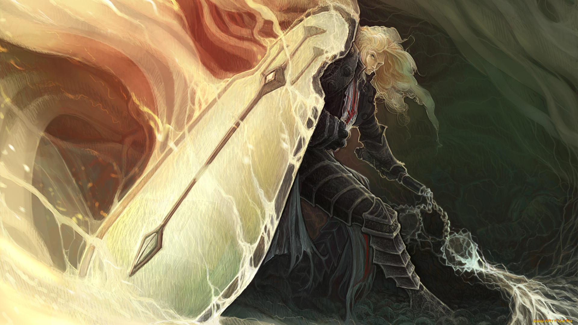 видео, игры, diablo, iii, , reaper, of, souls, эльф, блонди, щит, цепь