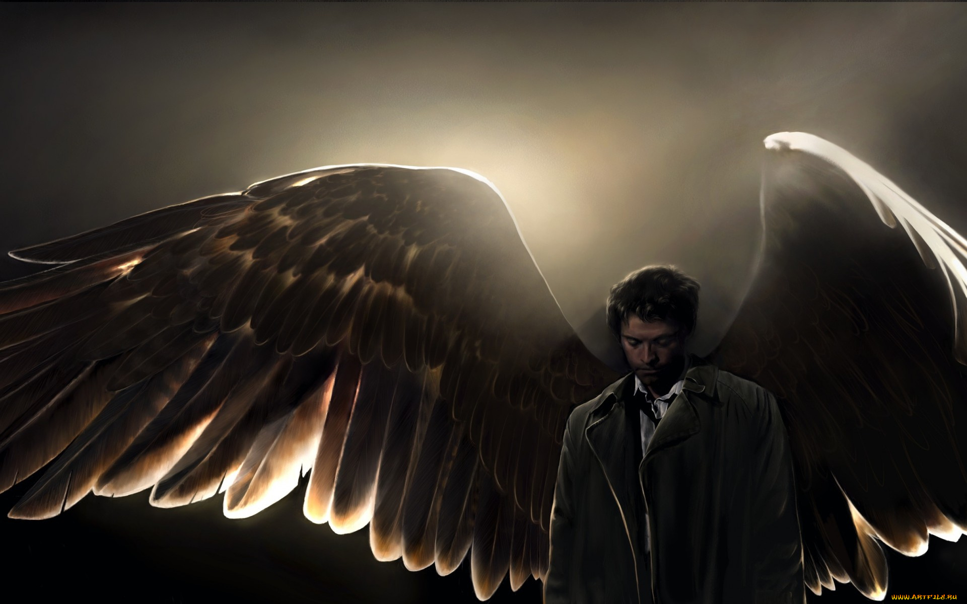 фэнтези, ангелы, ангел, парень, фон, арт