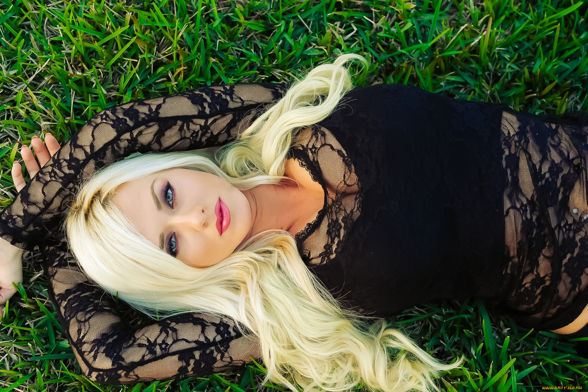 aida, ridic, девушки, aida, ridic, трава, волосы, блондинка