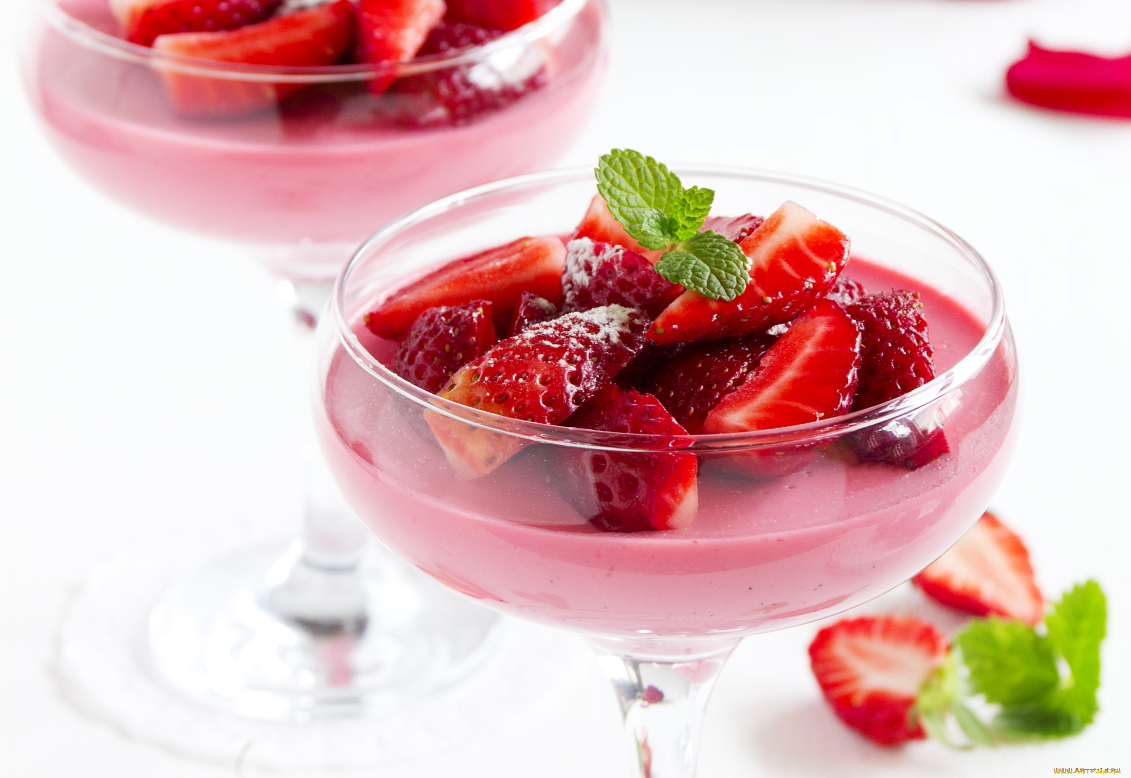 еда, мороженое, , десерты, клубника, панна, кота