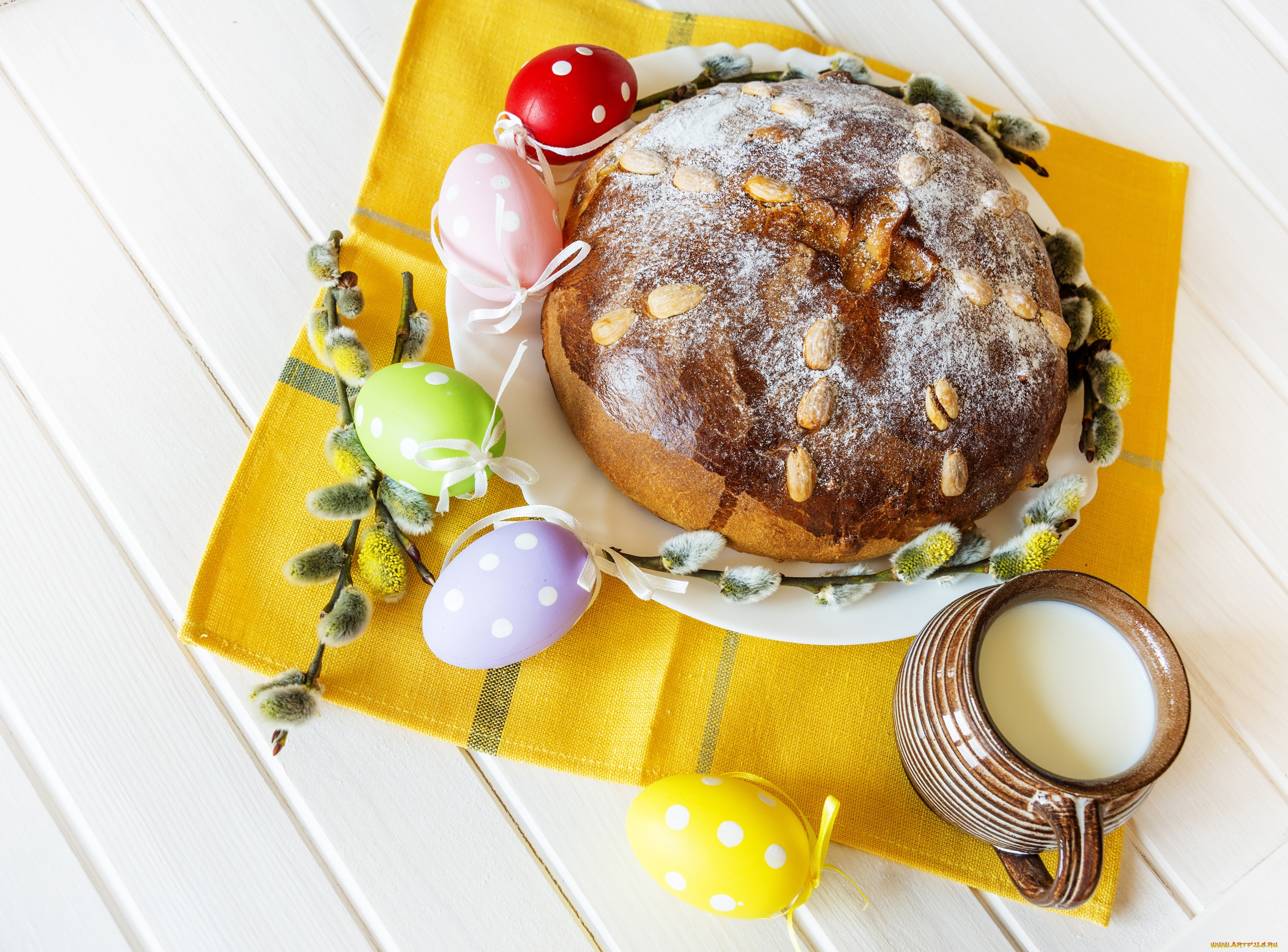 праздничные, пасха, яйца, кулич