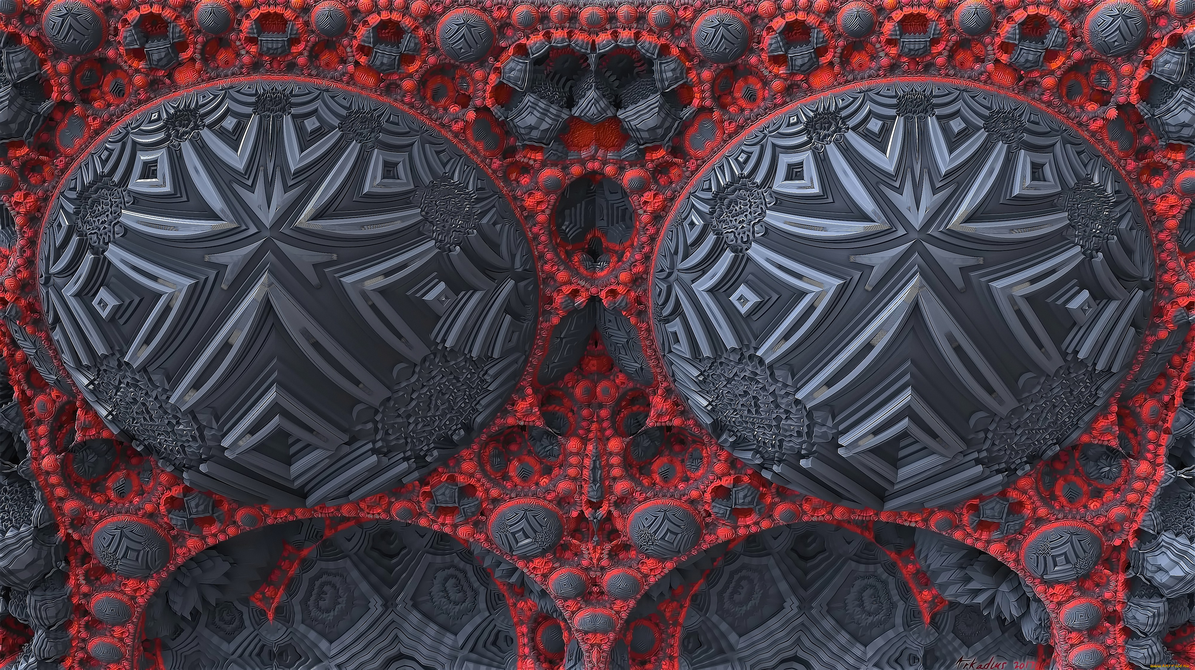3д, графика, fractal, , фракталы, узор, цвета, фон