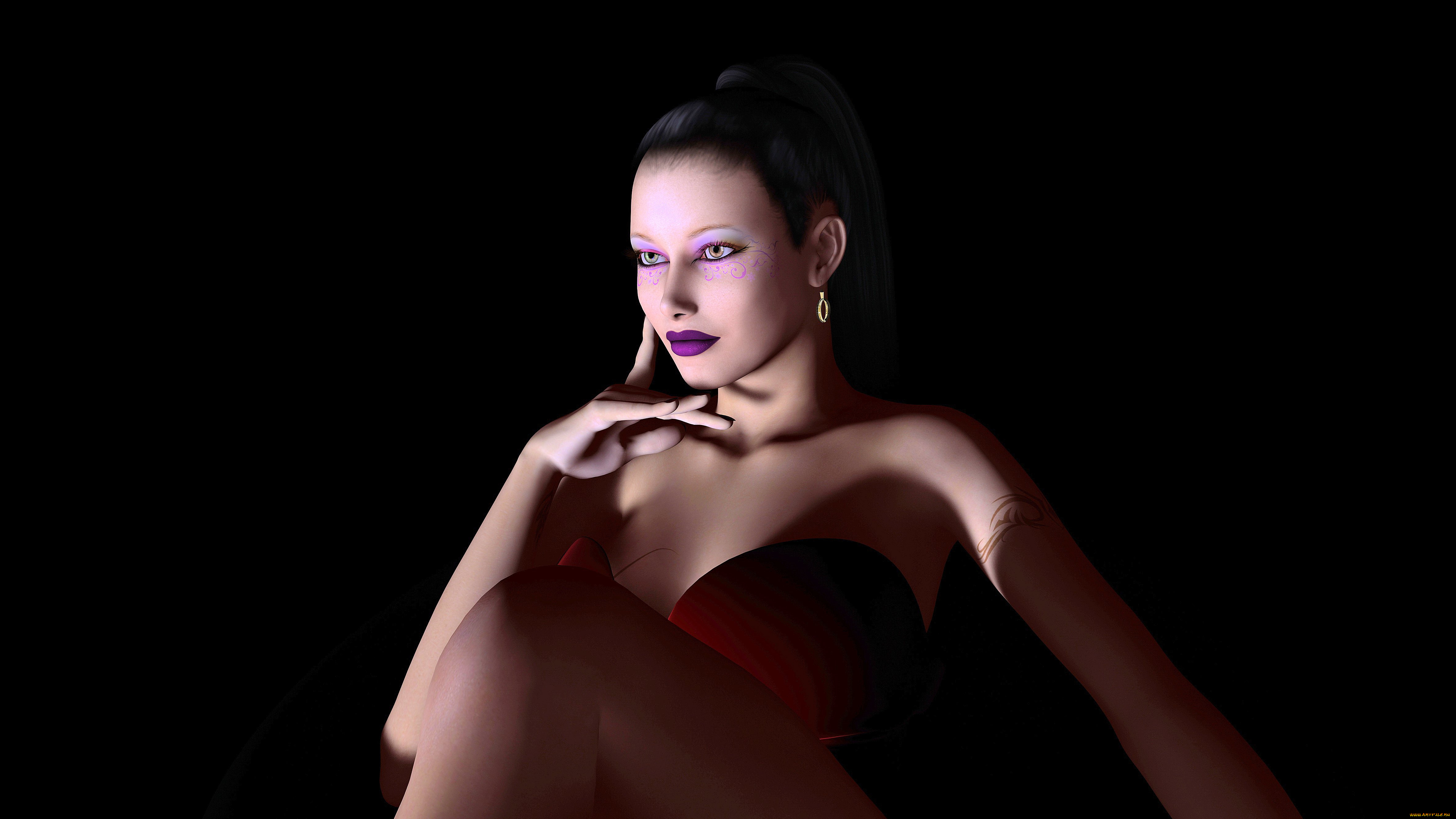 3д, графика, people, , люди, девушка, взгляд