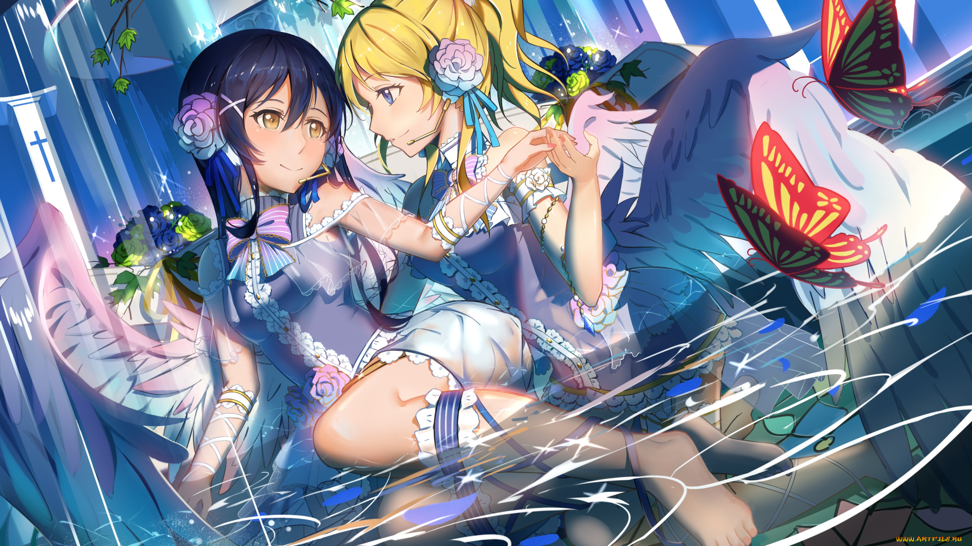 аниме, музыка, арт, ayase, eri, linlinlufi, sonoda, umi