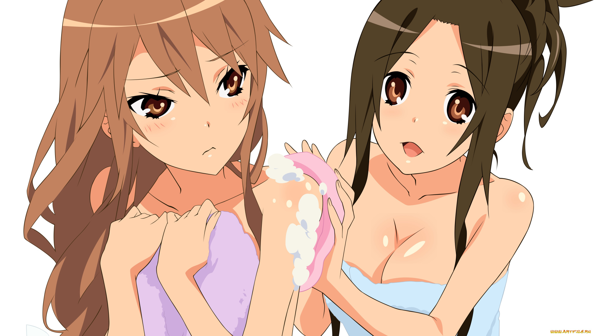 аниме, ookami-san, to, shichinin, no, nakama-tachi, взгляд, фон, девушки