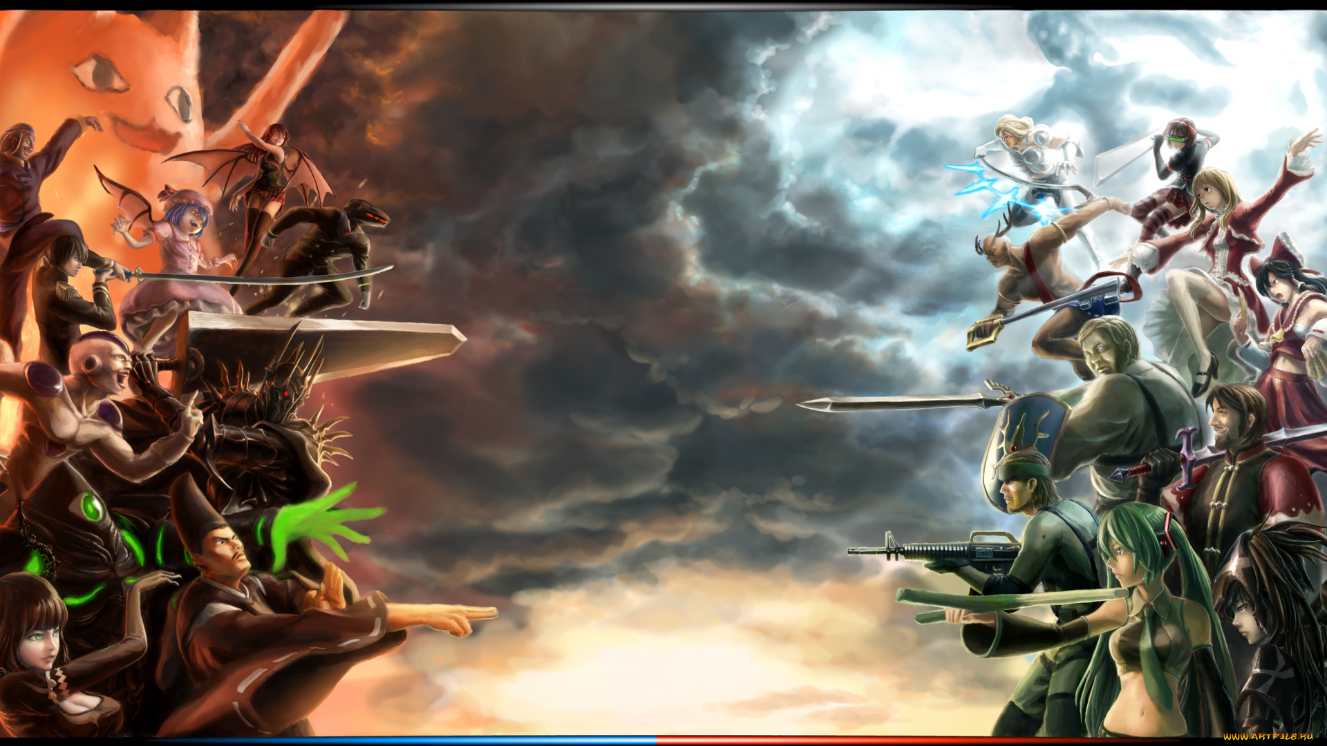 аниме, оружие, , техника, , технологии, dnlin, парни, персонажи, девушки, арт