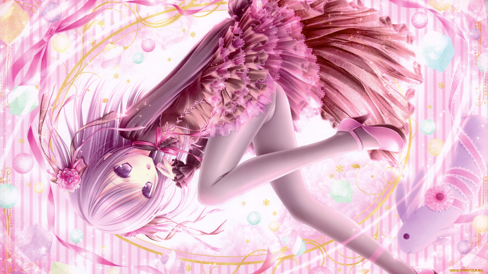 аниме, tinkle, , artbook, tinkle, платье, девушка, арт