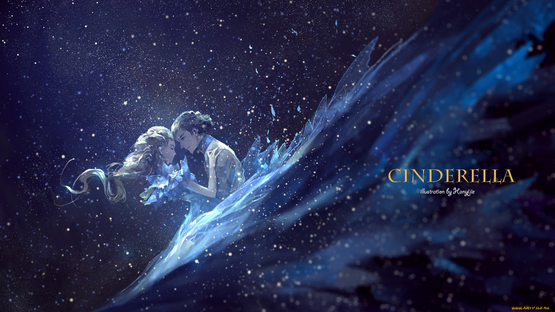 аниме, unknown, , другое, любовь, kklaji008, disney, арт, пара, cinderella