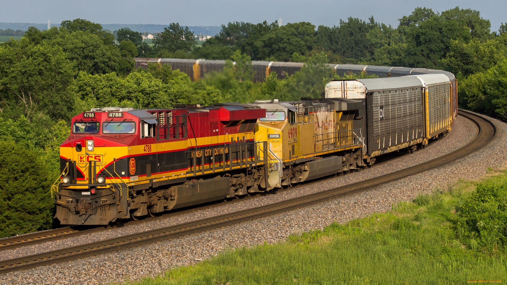 техника, поезда, локомотив, дорога, железная, состав