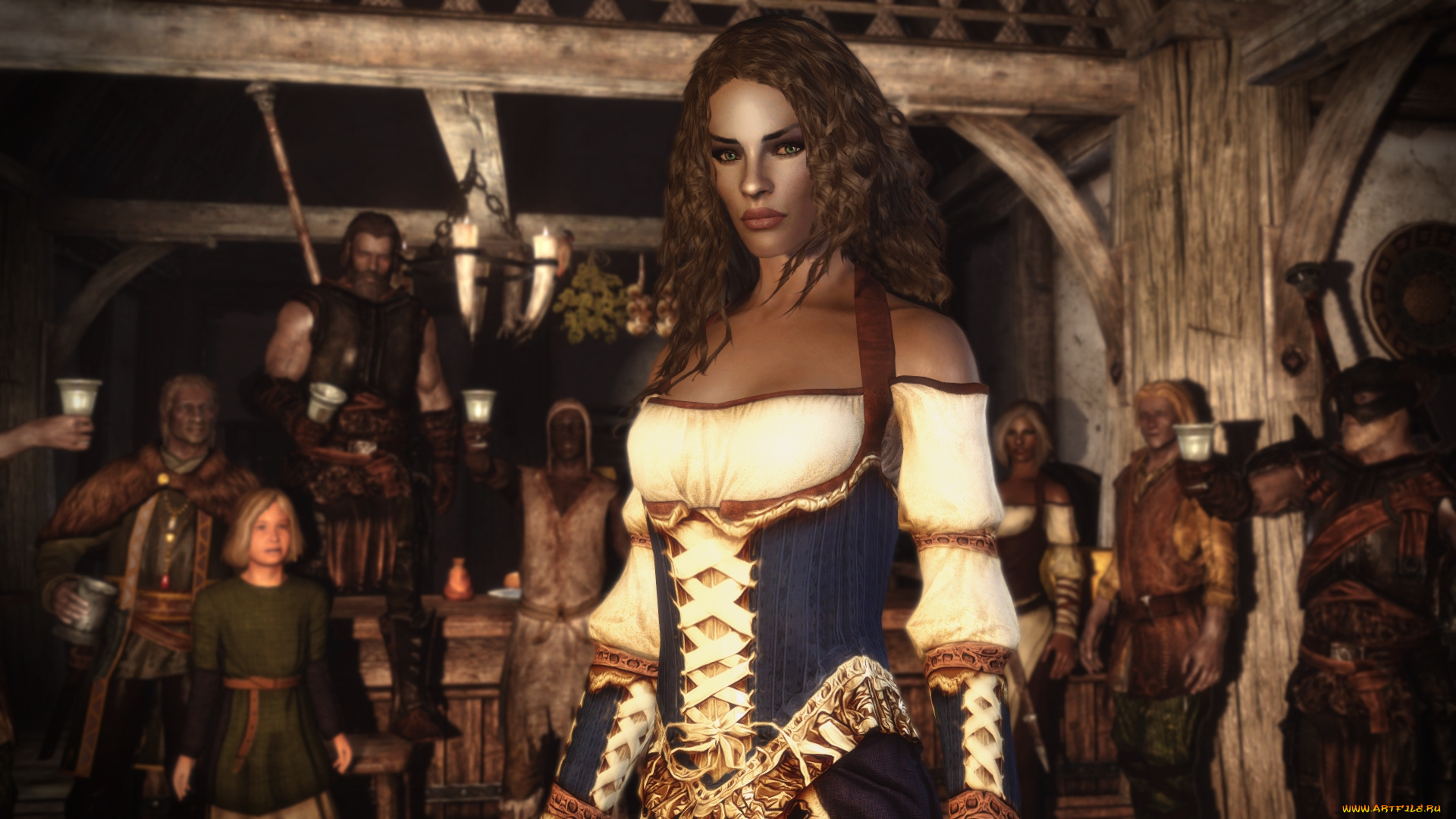 tes, iv, , путь, судьбы, vl, 3д, графика, фантазия, , fantasy, девушка, взгляд, фон