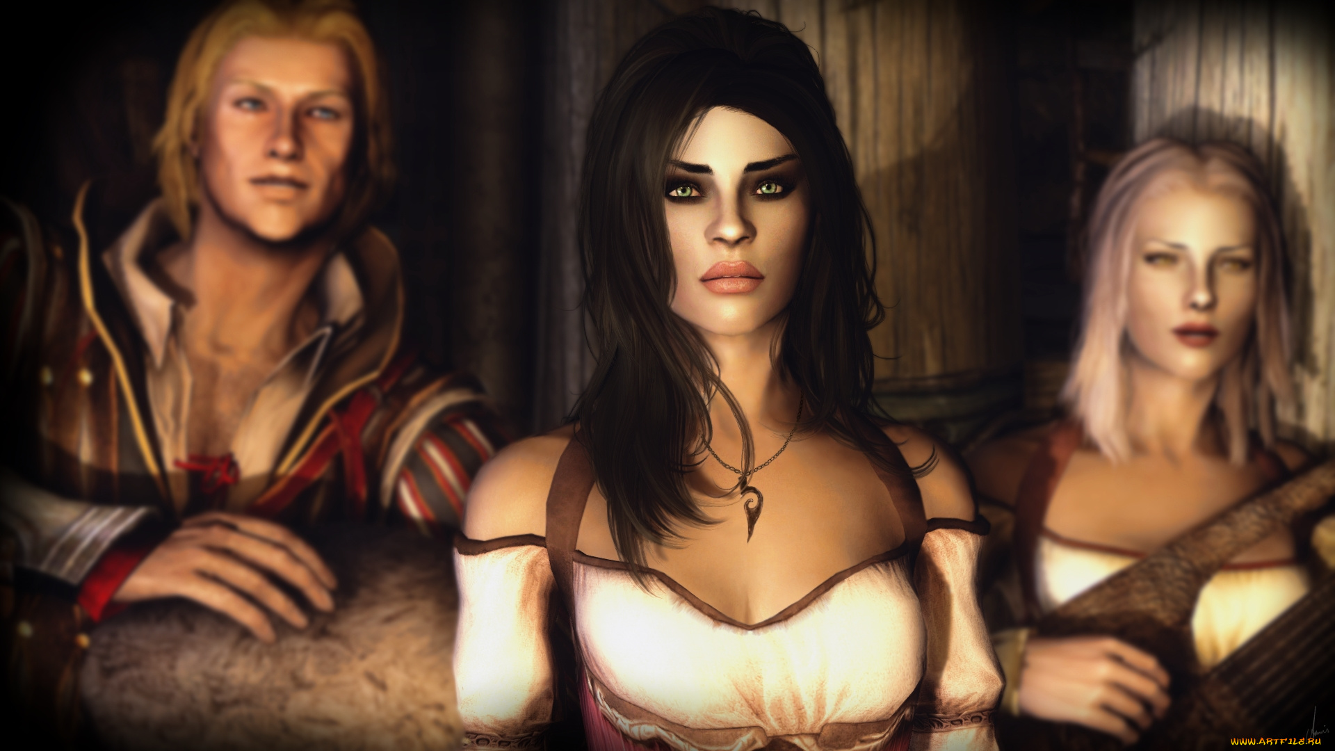 tes, iv, , путь, судьбы, vl, 3д, графика, фантазия, , fantasy, девушка, взгляд, фон