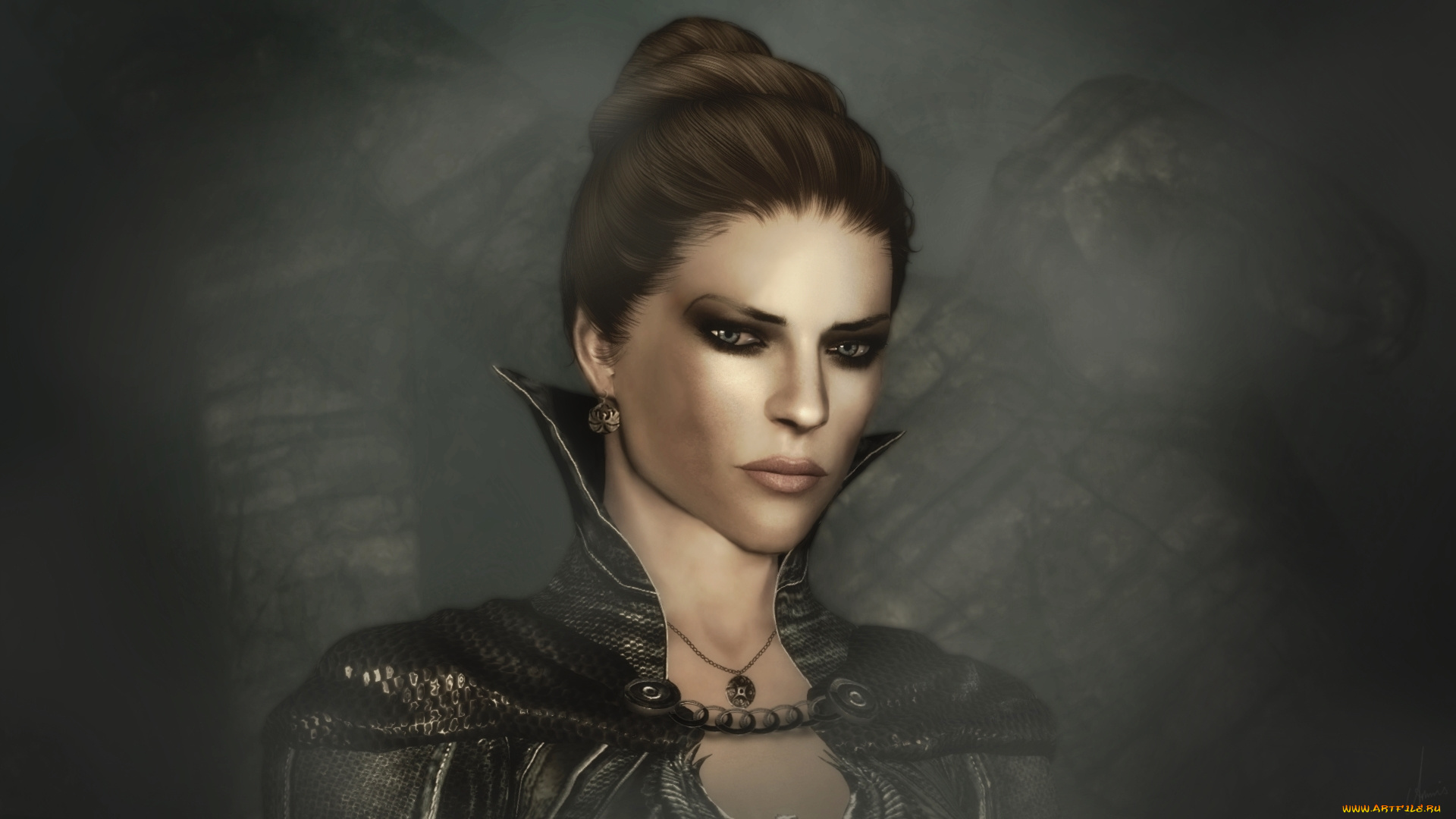 tes, iv, , путь, судьбы, vl, 3д, графика, фантазия, , fantasy, девушка, взгляд, фон