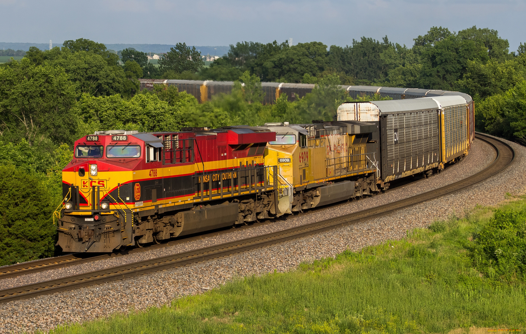 техника, поезда, локомотив, дорога, железная, состав