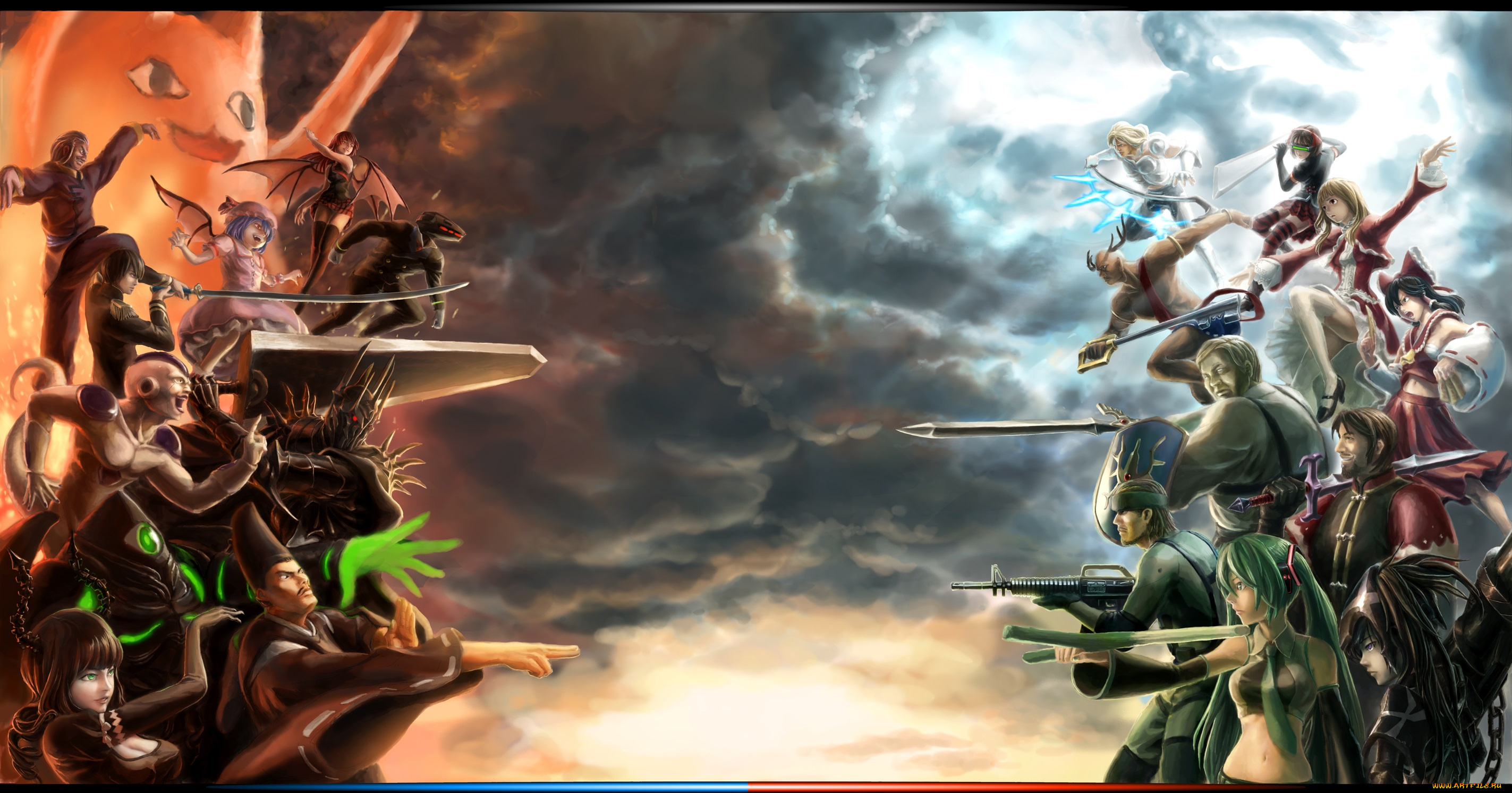 аниме, оружие, , техника, , технологии, dnlin, парни, персонажи, девушки, арт