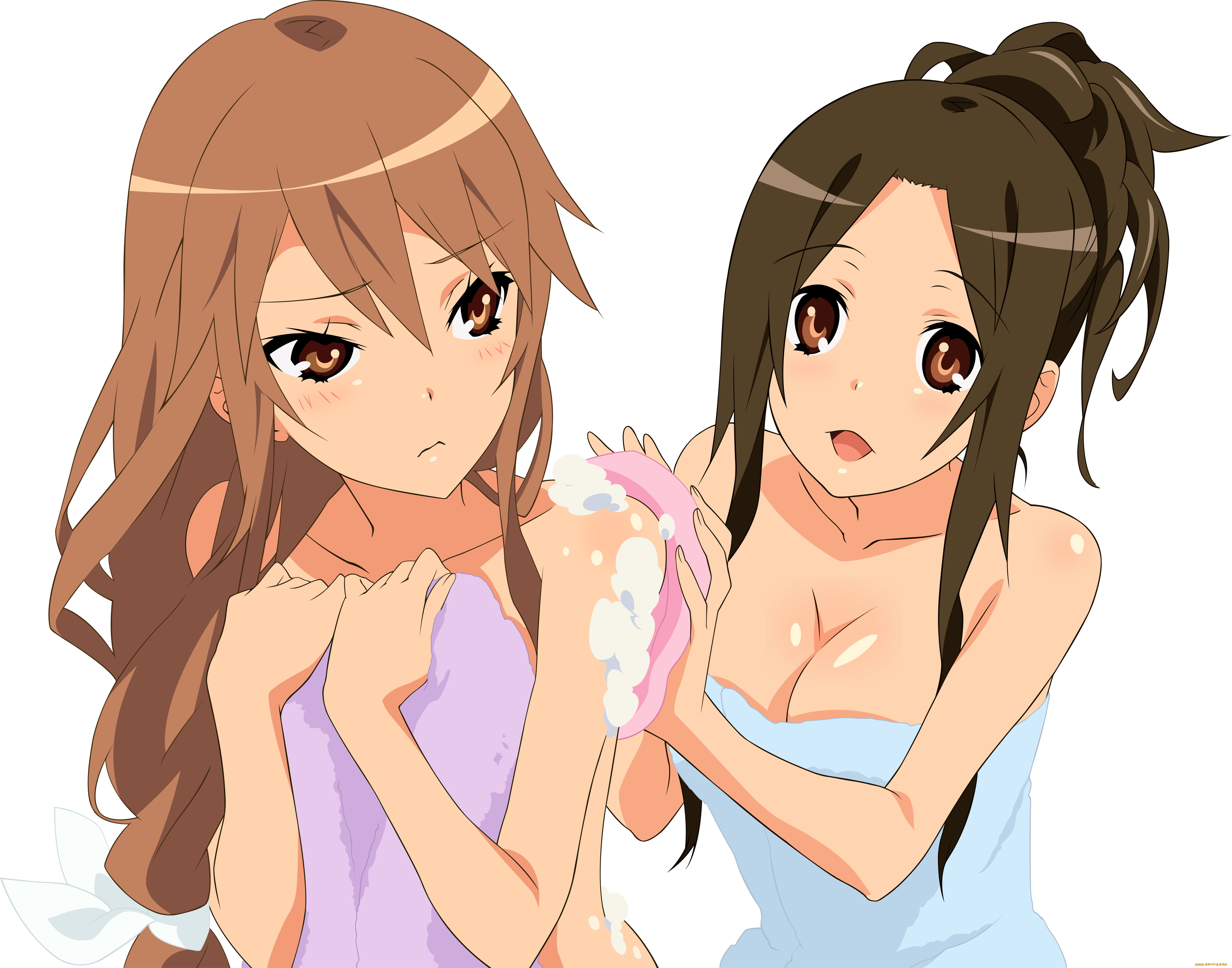 аниме, ookami-san, to, shichinin, no, nakama-tachi, взгляд, фон, девушки