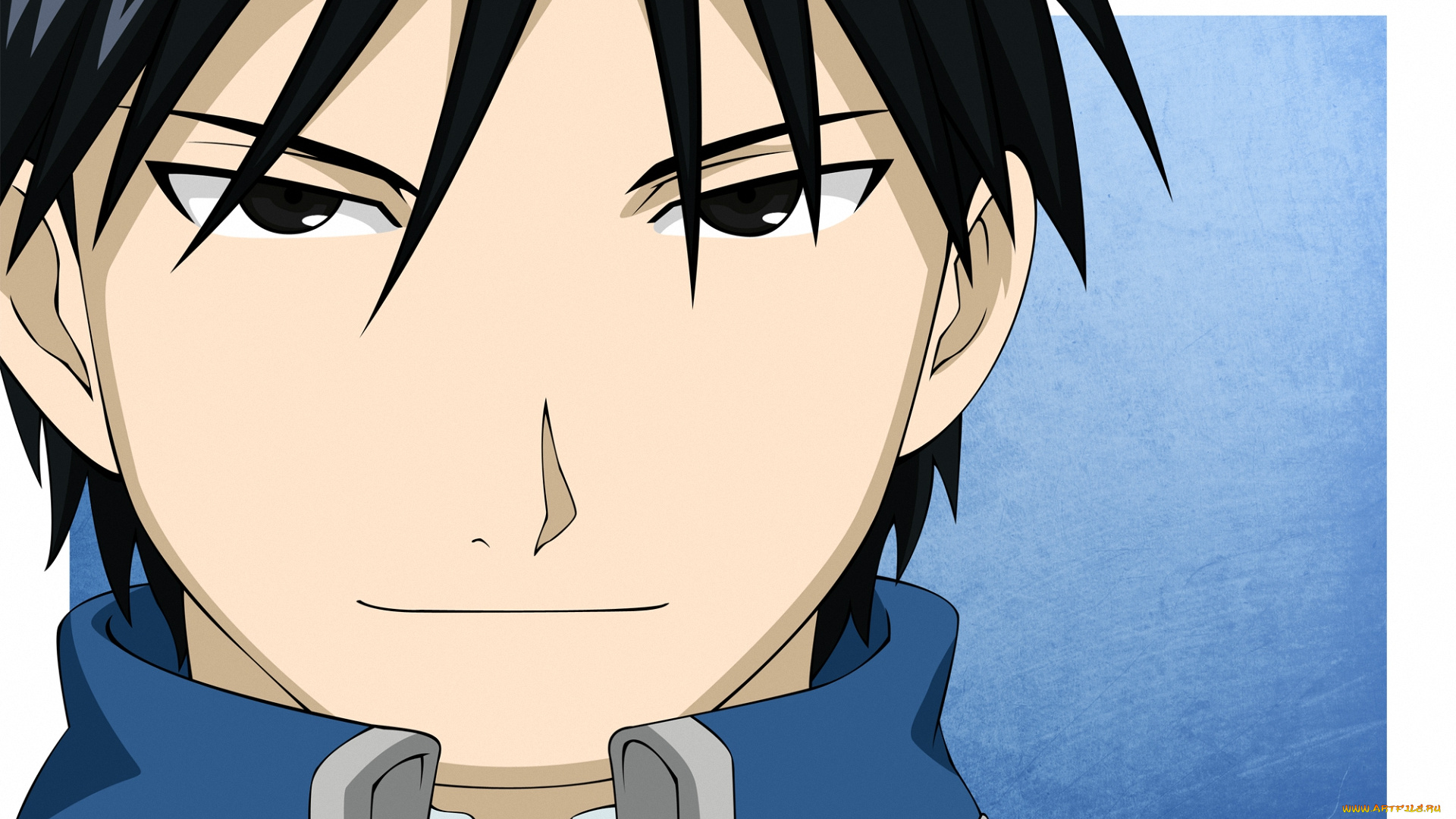 аниме, fullmetal, alchemist, взгляд, военный, алхимик, alchemist, mustang, roy