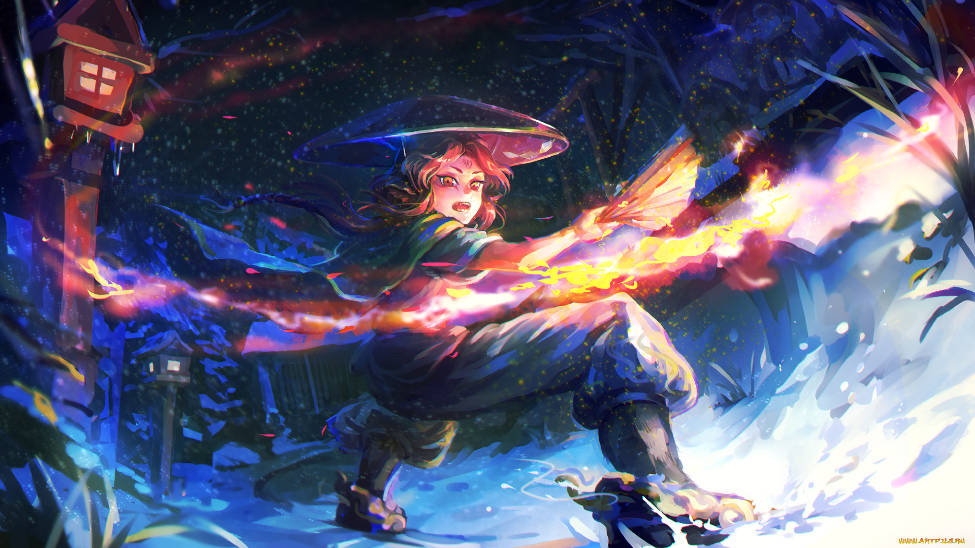 аниме, pixiv, fantasia, девушка, арт