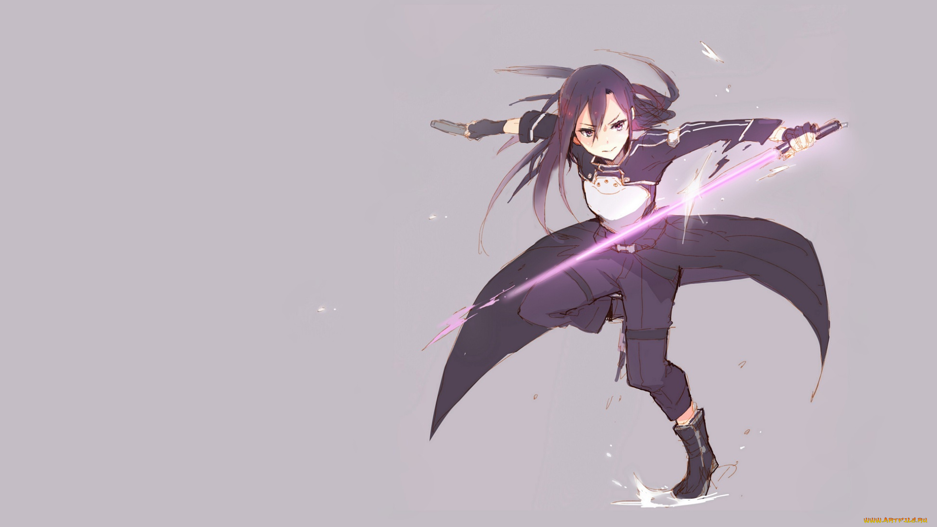 аниме, sword, art, online, кирито