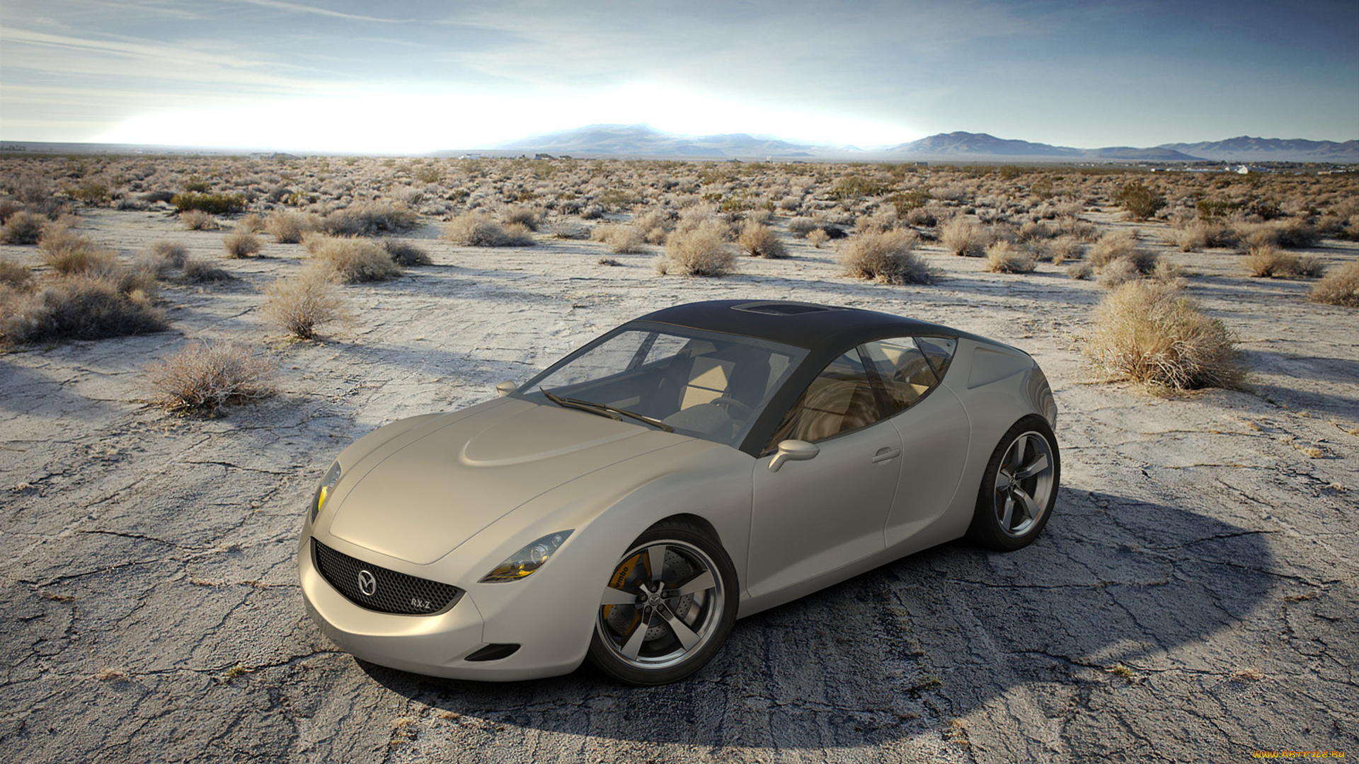 mazda, rx, z, concept, автомобили, 3д, 3d, бежевая, car, concept, rx, z, mazda