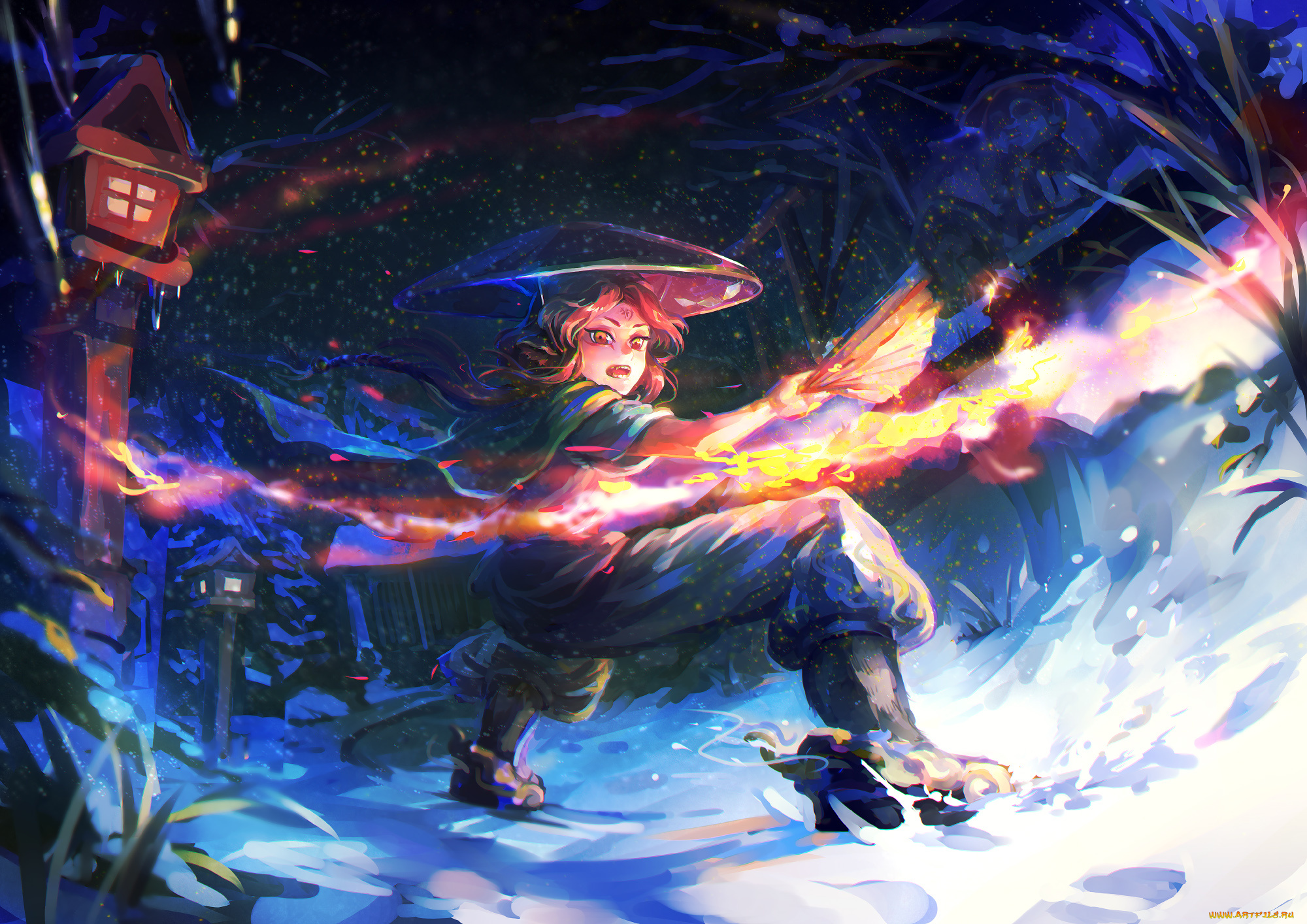 аниме, pixiv, fantasia, девушка, арт