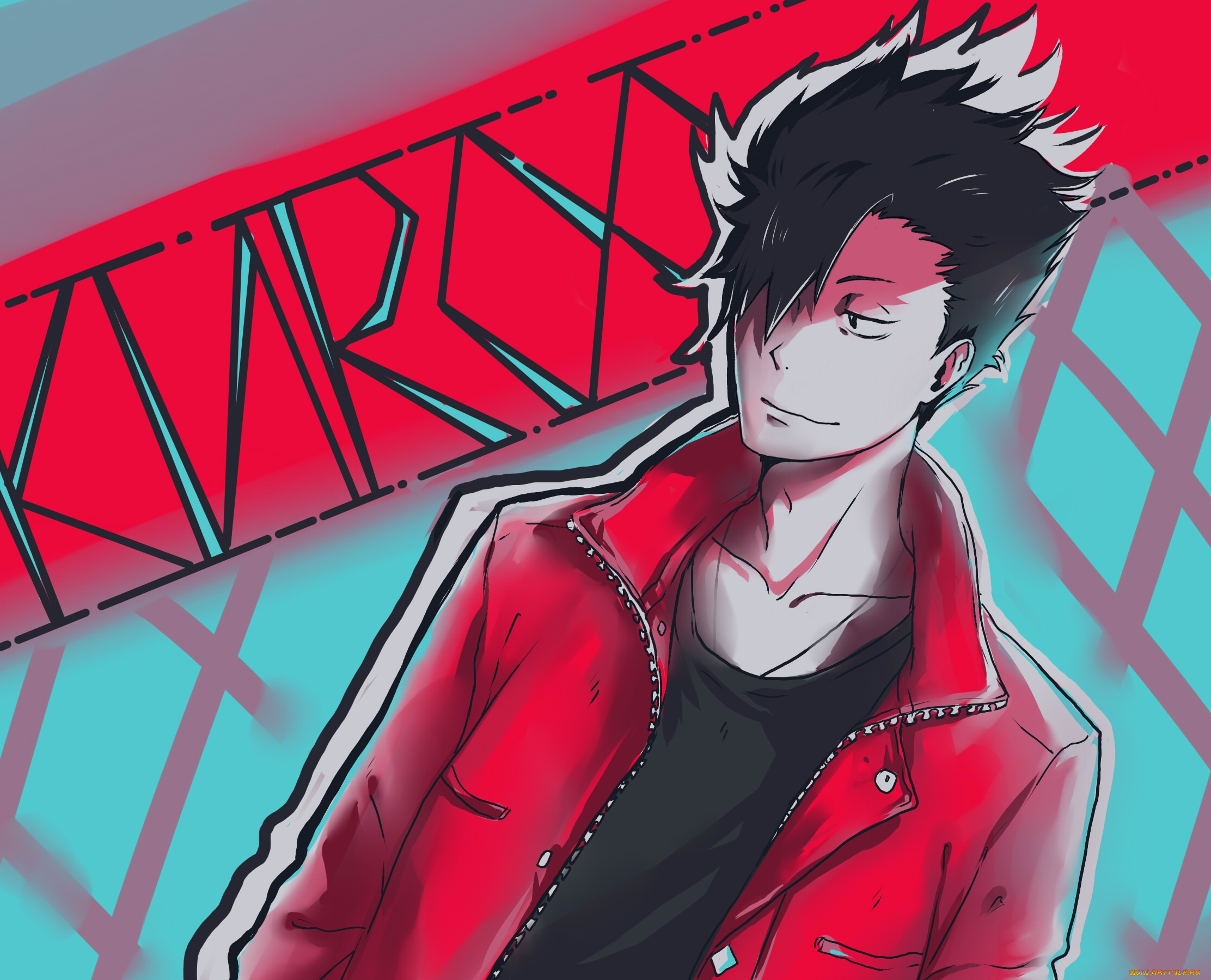 аниме, haikyuu, парень, куро