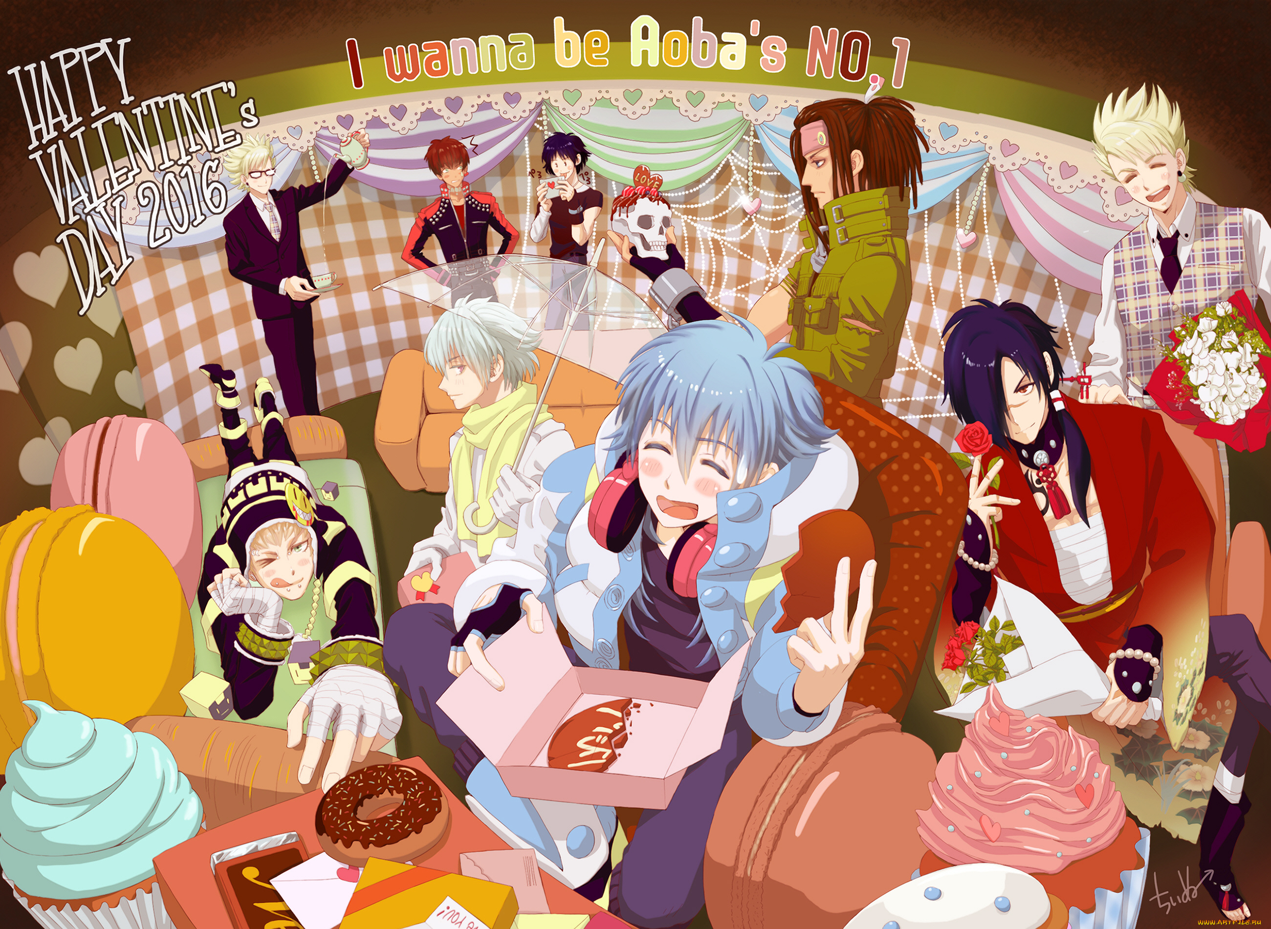 аниме, dramatical, murder, парни