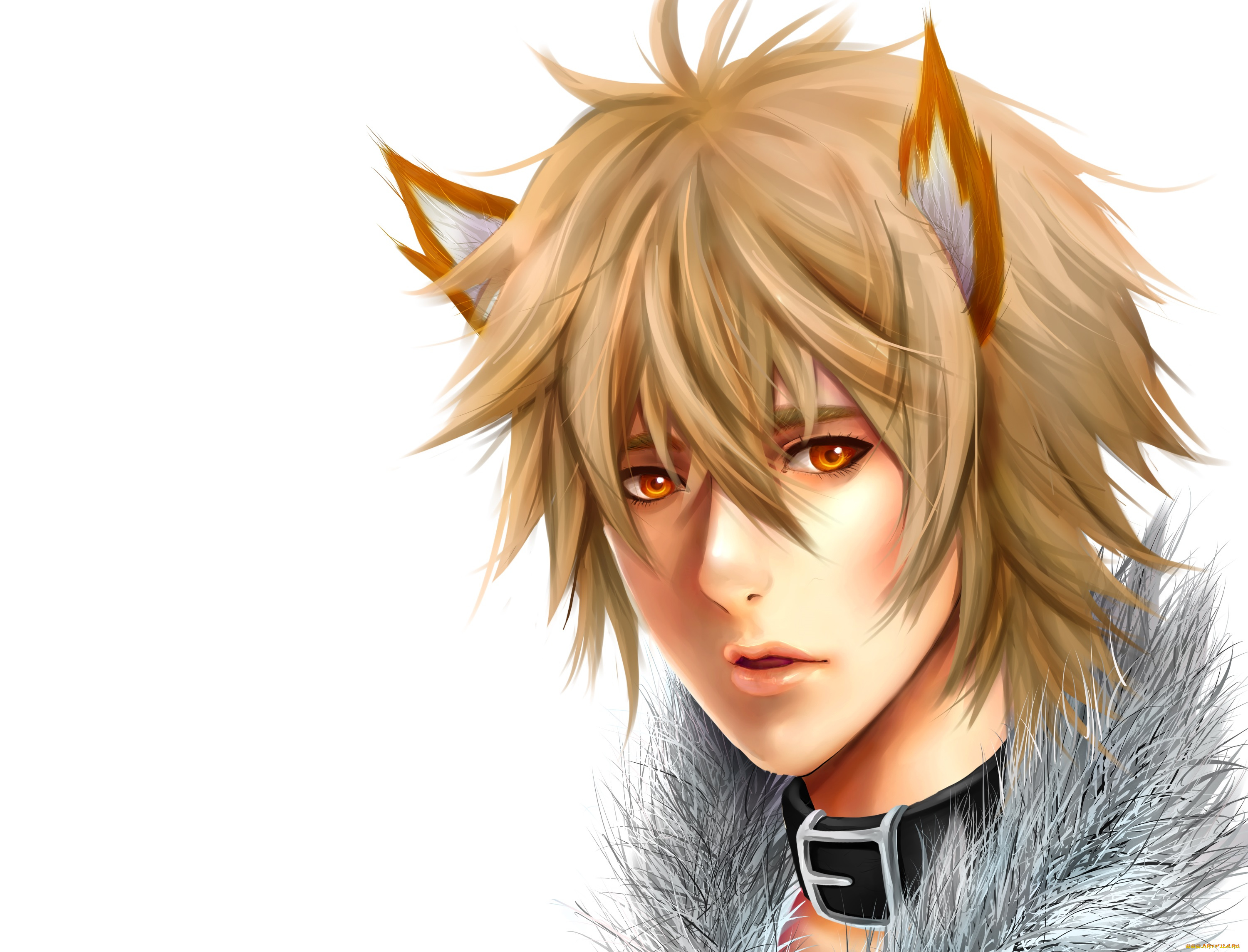 аниме, животные, , существа, ушки, парень, арт