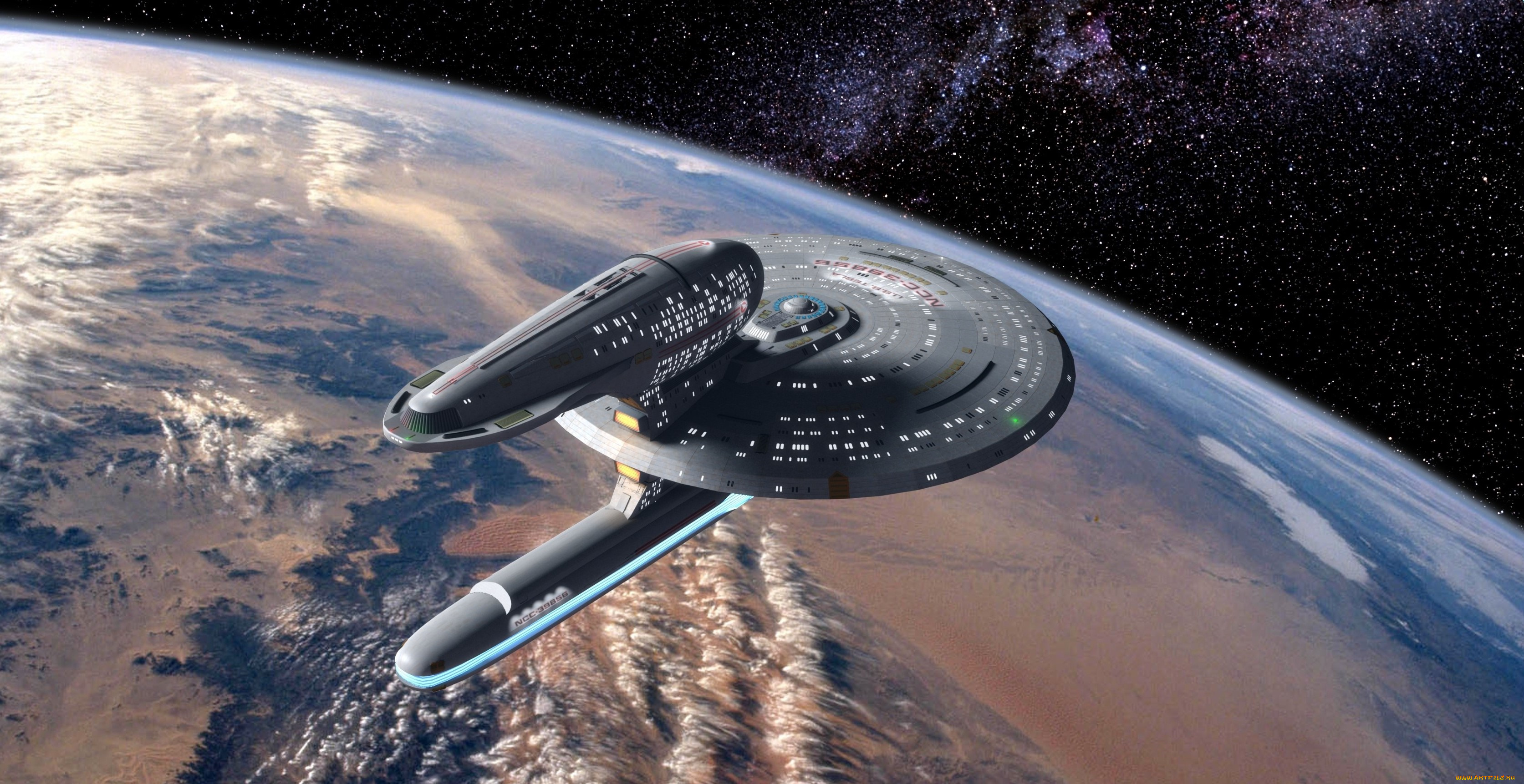 космос, арт, космический, корабль, полет, вселенная, планета