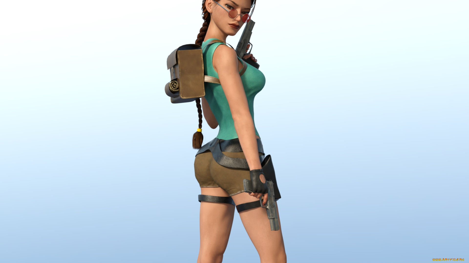 3д, графика, фантазия, , fantasy, 4ever, tomb, raider, девушка, взгляд, фон