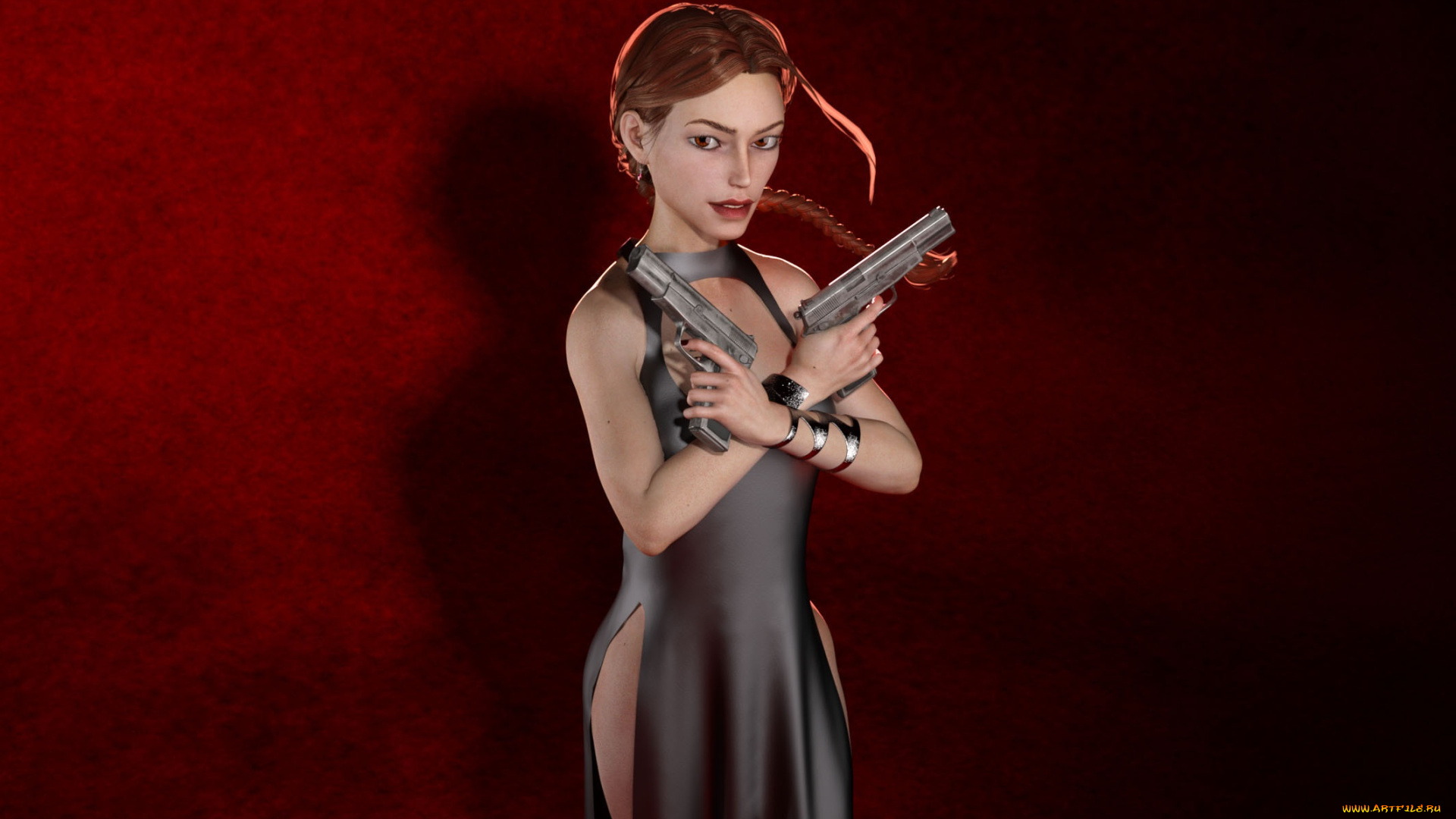 3д, графика, фантазия, , fantasy, 4ever, tomb, raider, фон, взгляд, девушка