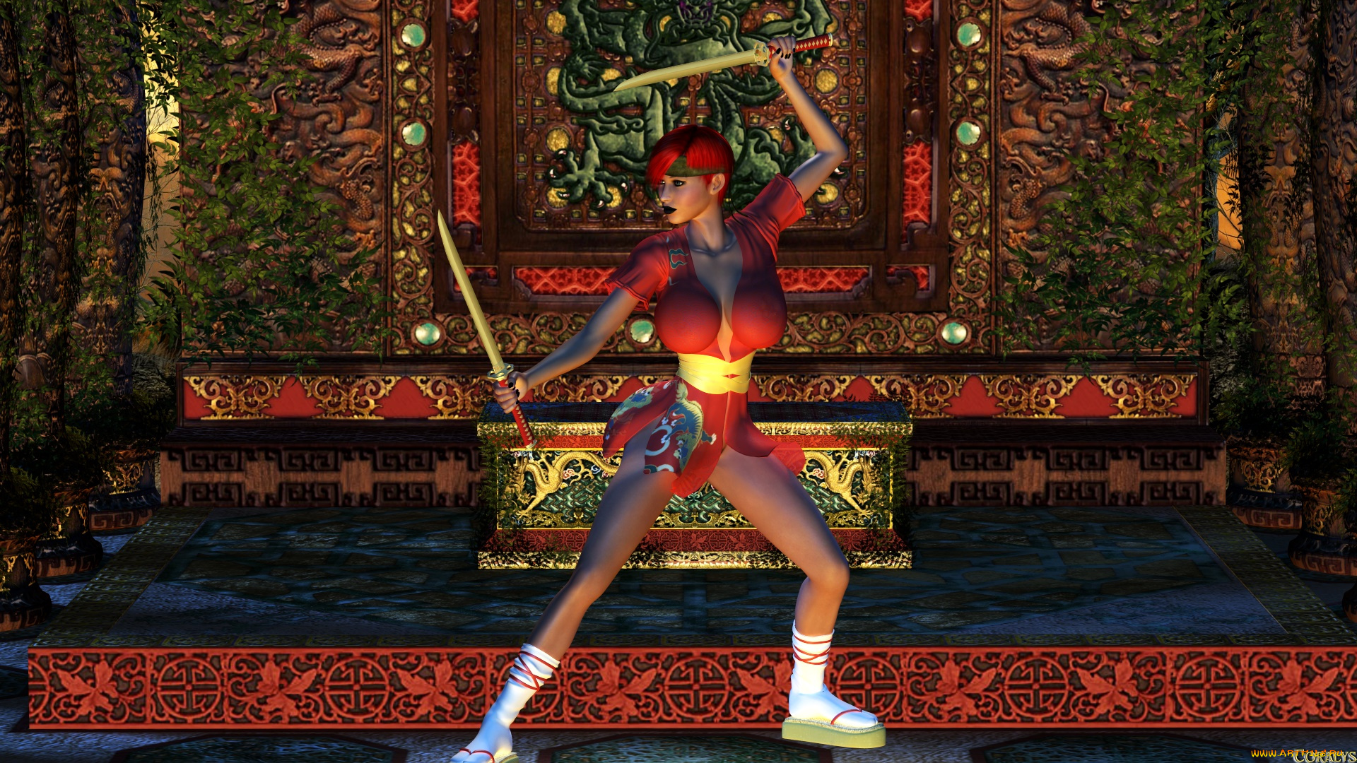 3д, графика, фантазия, , fantasy, фон, взгляд, девушка