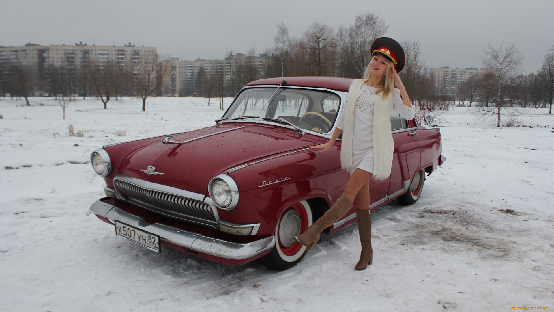 автомобили, -авто, с, девушками, газ, 21