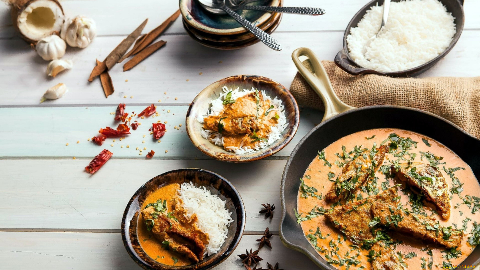 еда, мясные, блюда, анис, соус, мясо, рис