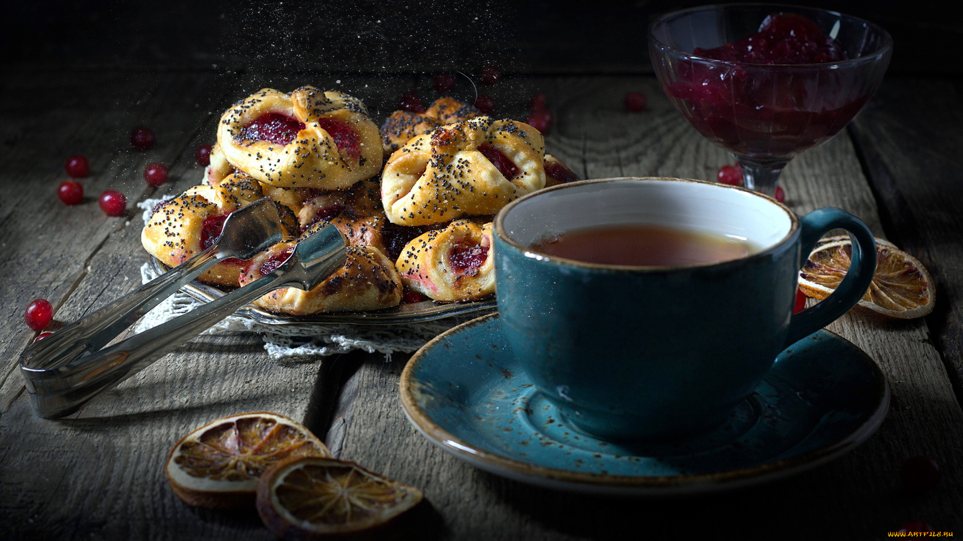 еда, напитки, , Чай, сдоба, варенье, чай, булочки