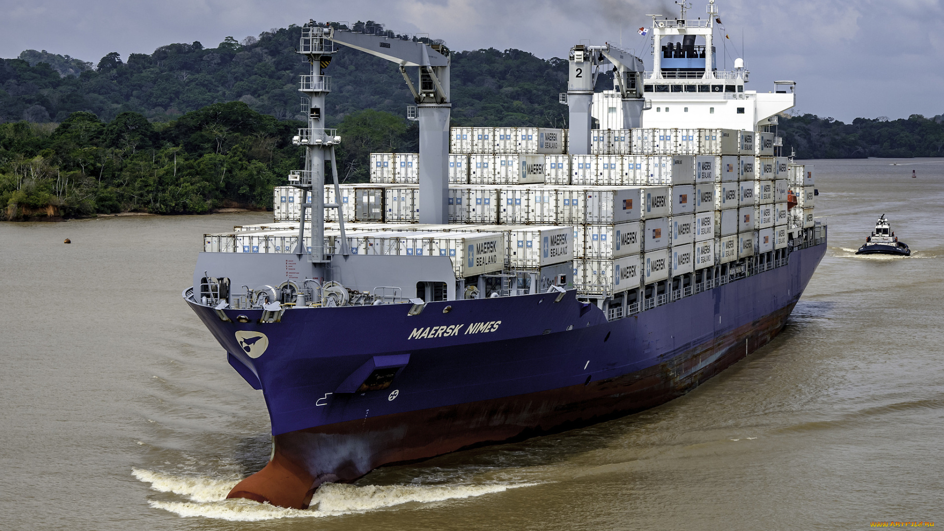 корабли, грузовые, суда, контейнеровоз