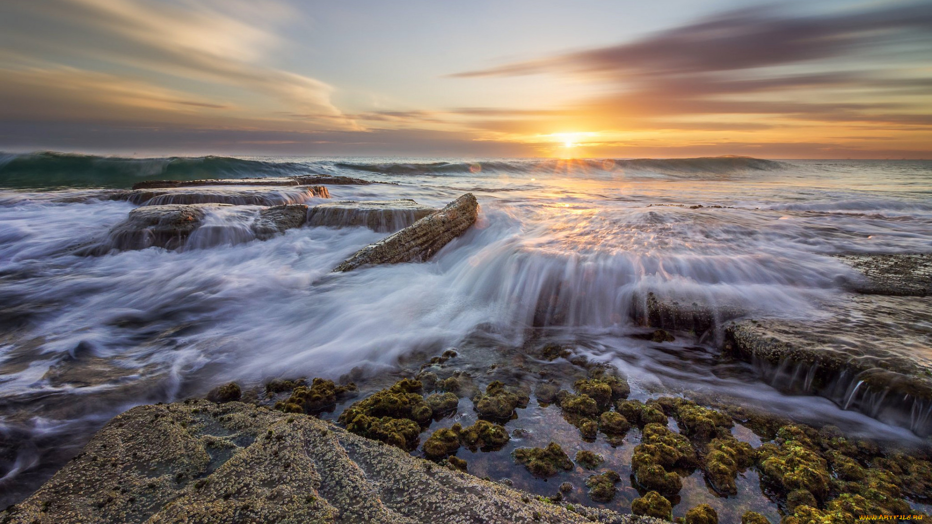 природа, побережье, простор