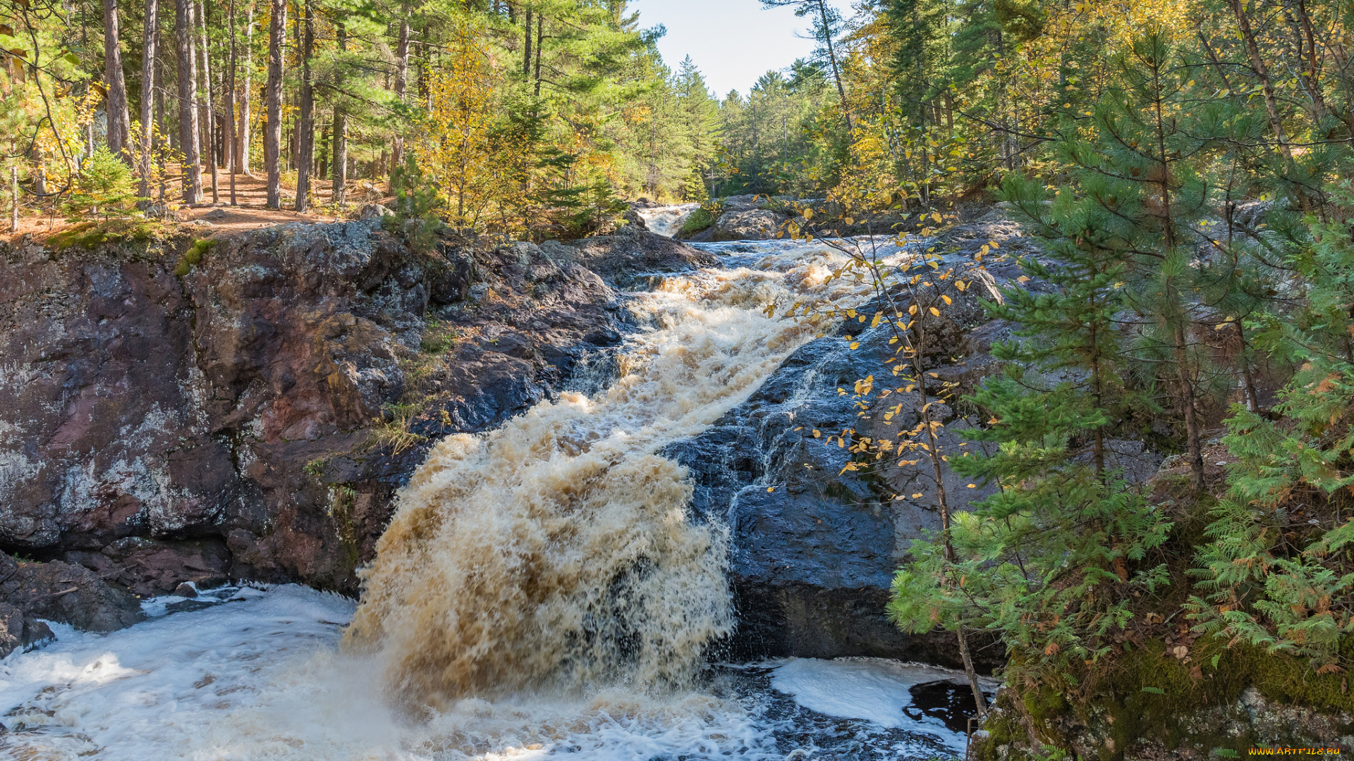 природа, водопады, простор
