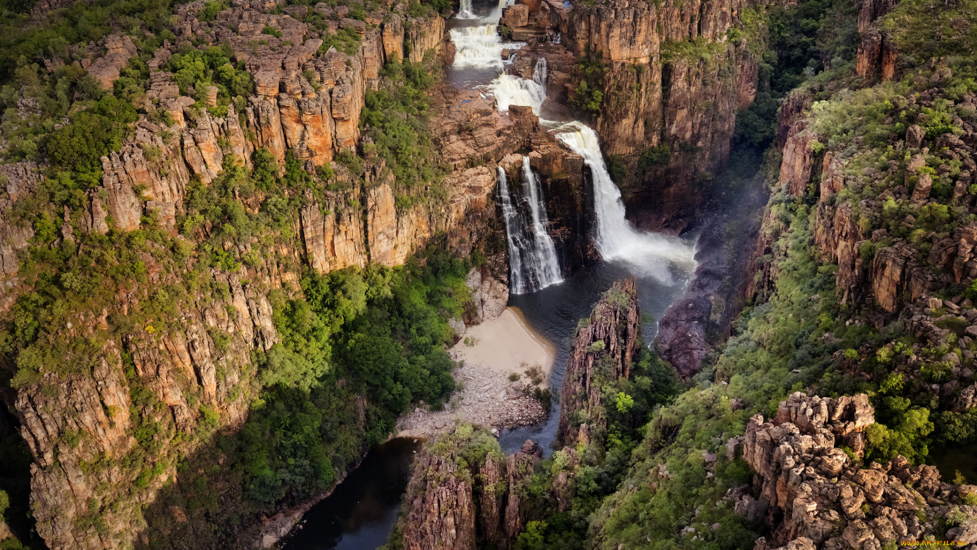 природа, водопады, простор