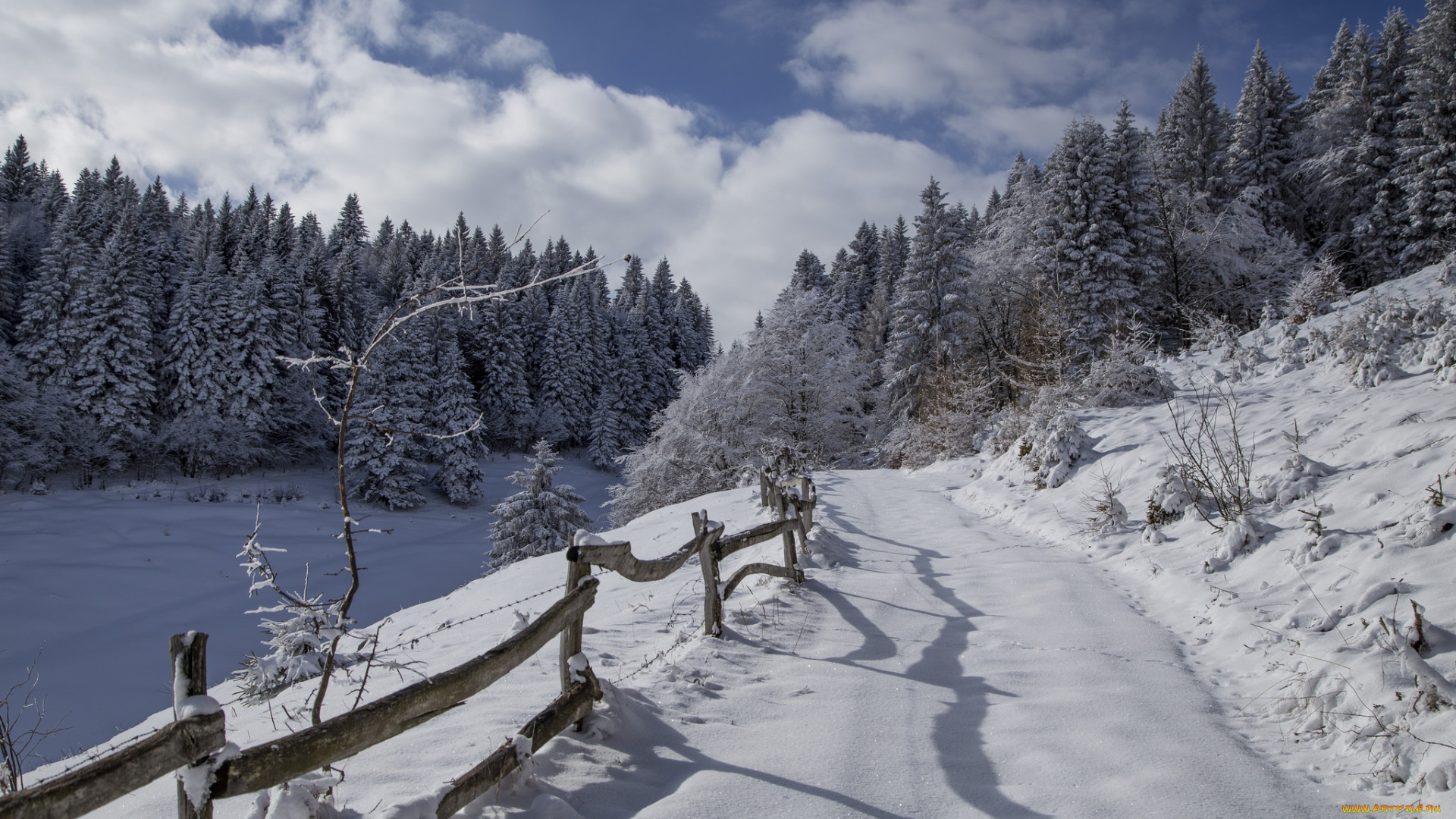 природа, зима, простор