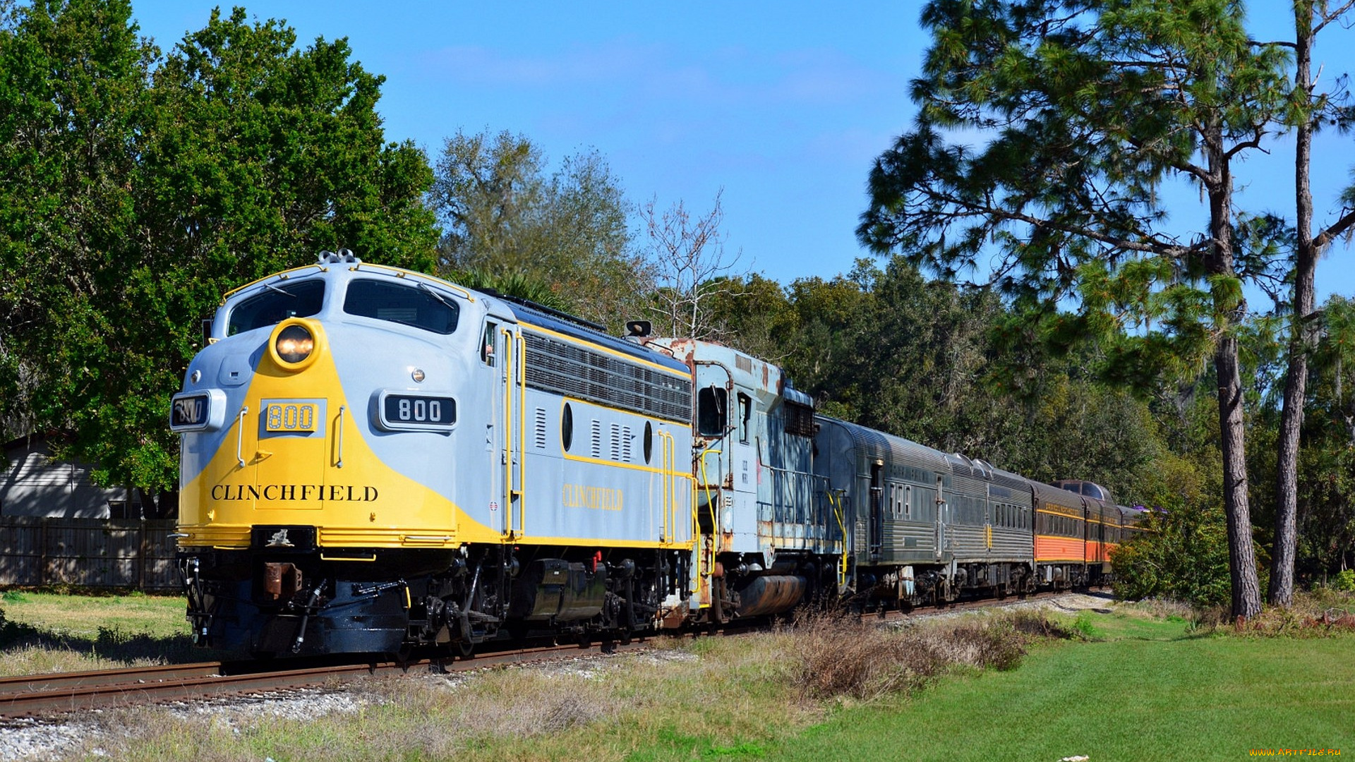 техника, поезда, локомотив, состав