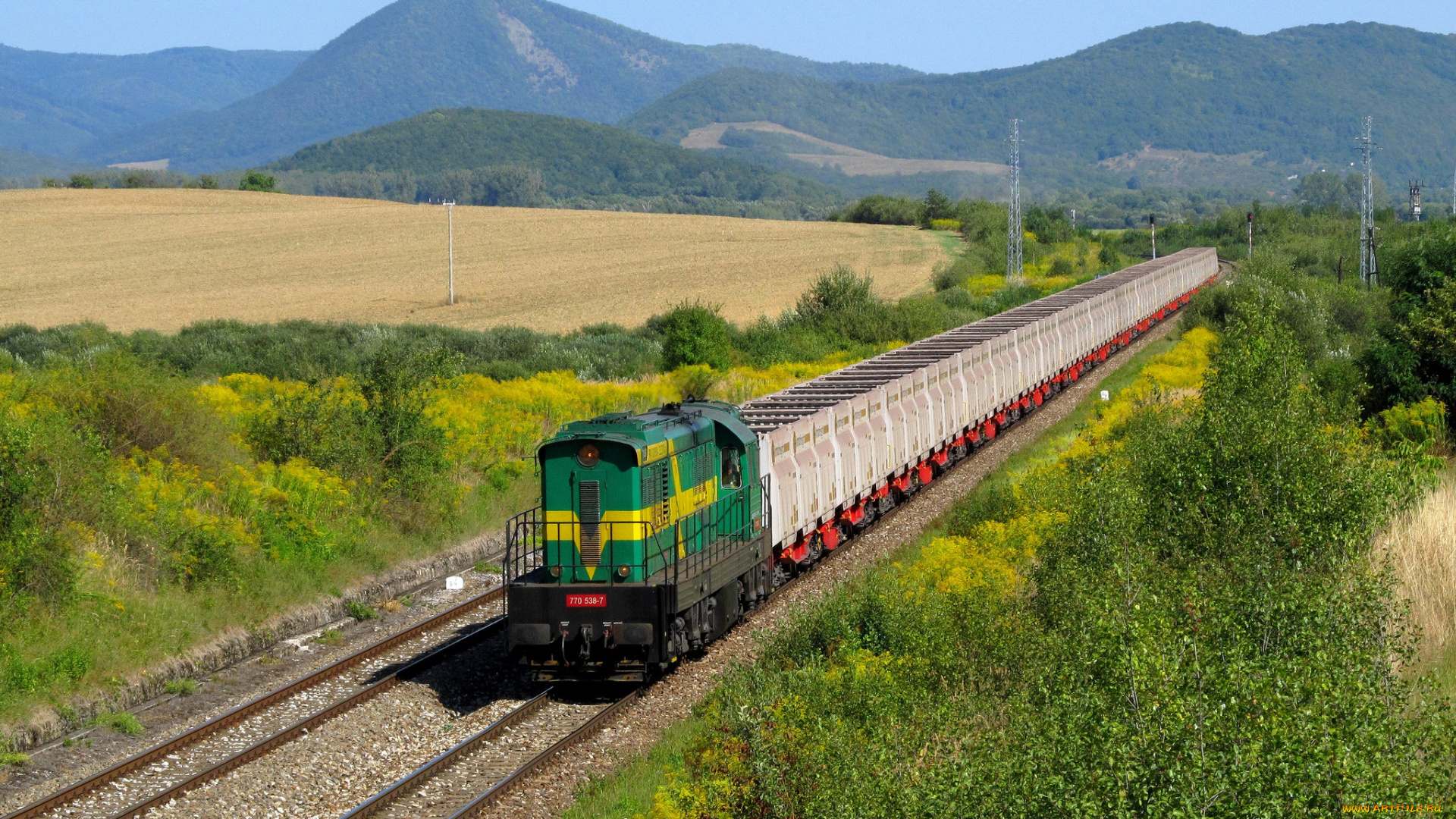 техника, поезда, состав, локомотив