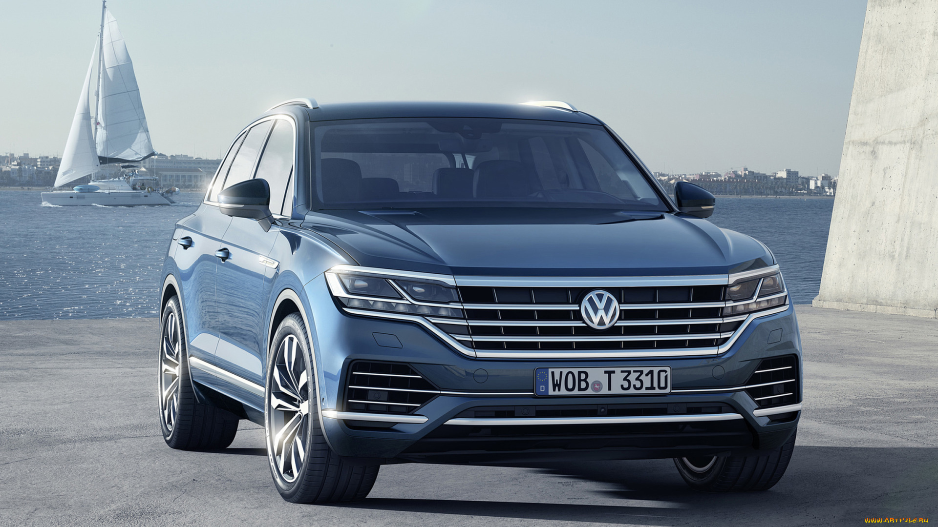 volkswagen, touareg, 2019, автомобили, volkswagen, blue, 2019, touareg