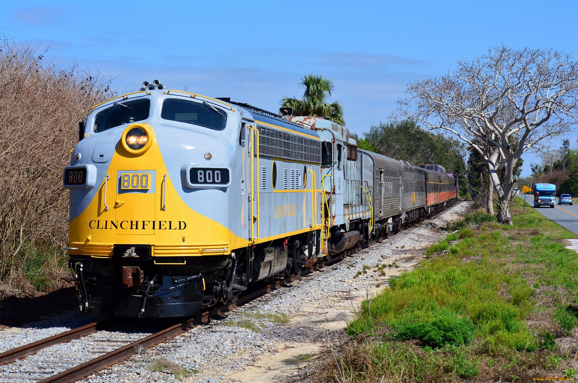 техника, поезда, локомотив, состав