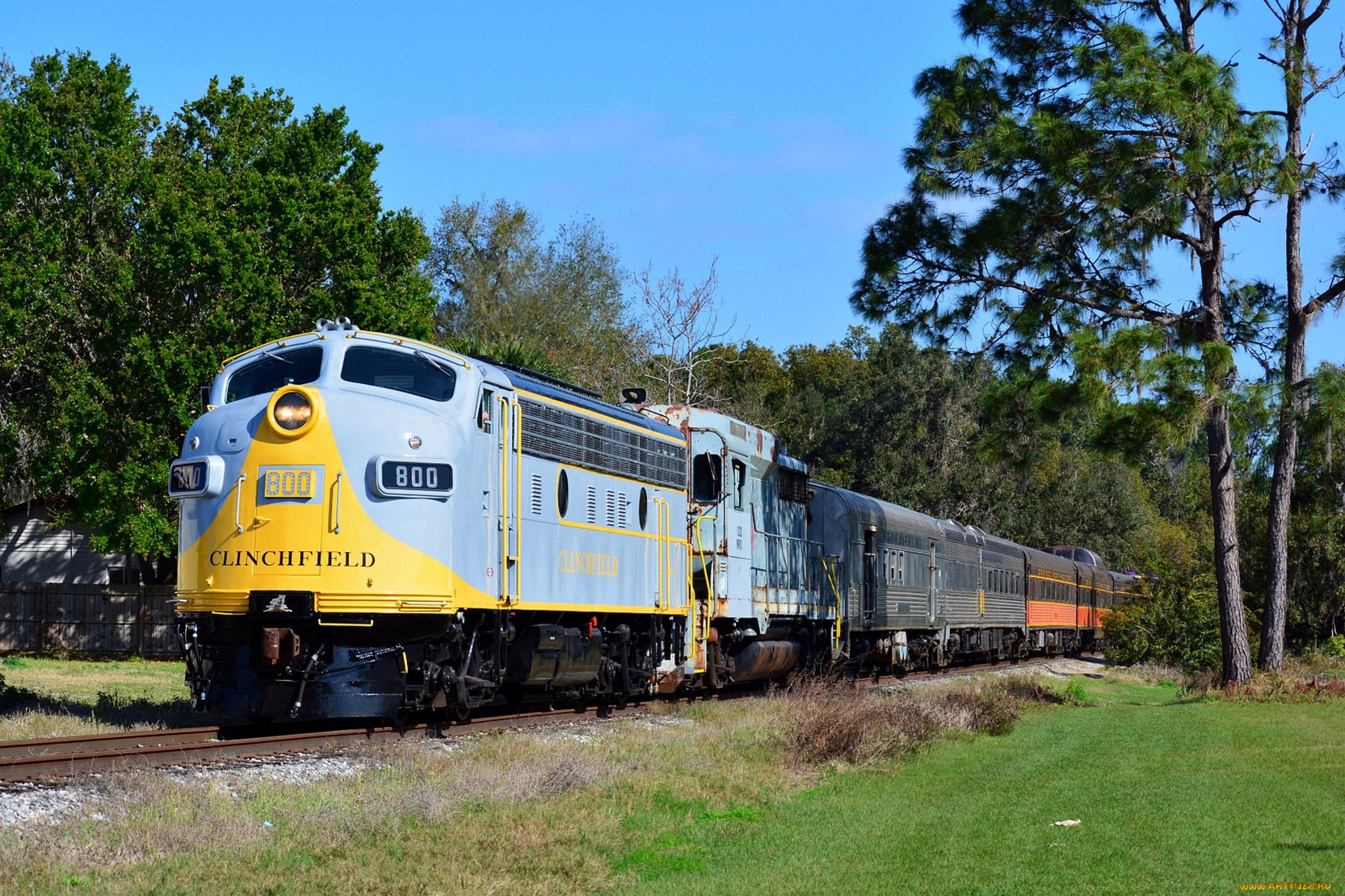 техника, поезда, локомотив, состав