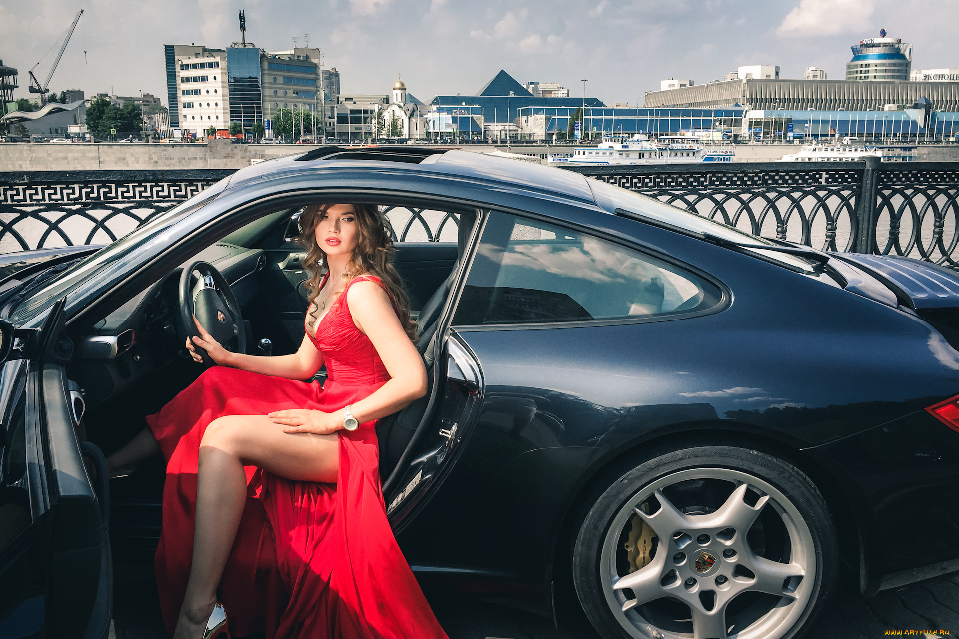 автомобили, -авто, с, девушками, porsche, 911, carrera, s