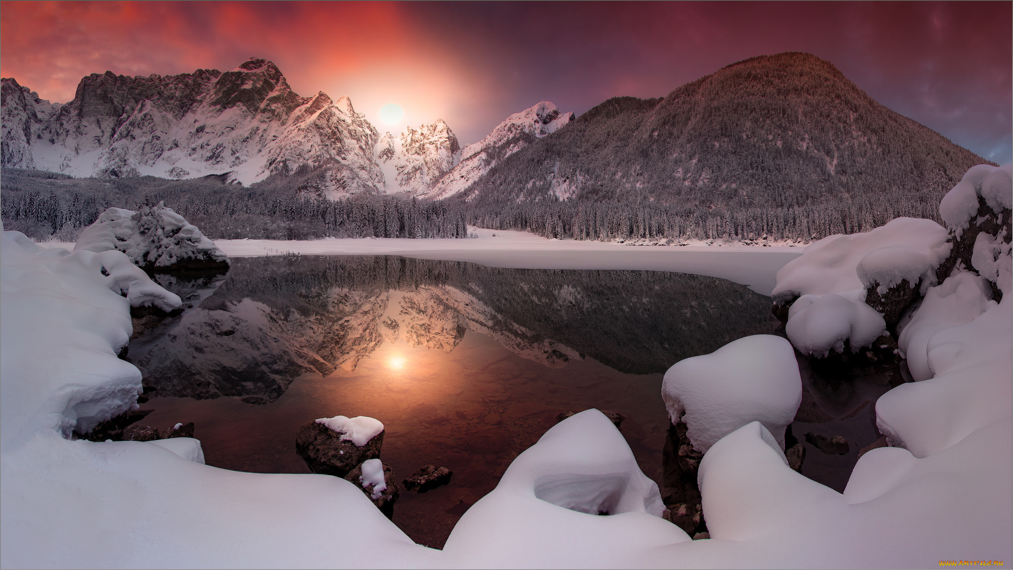 природа, зима, простор